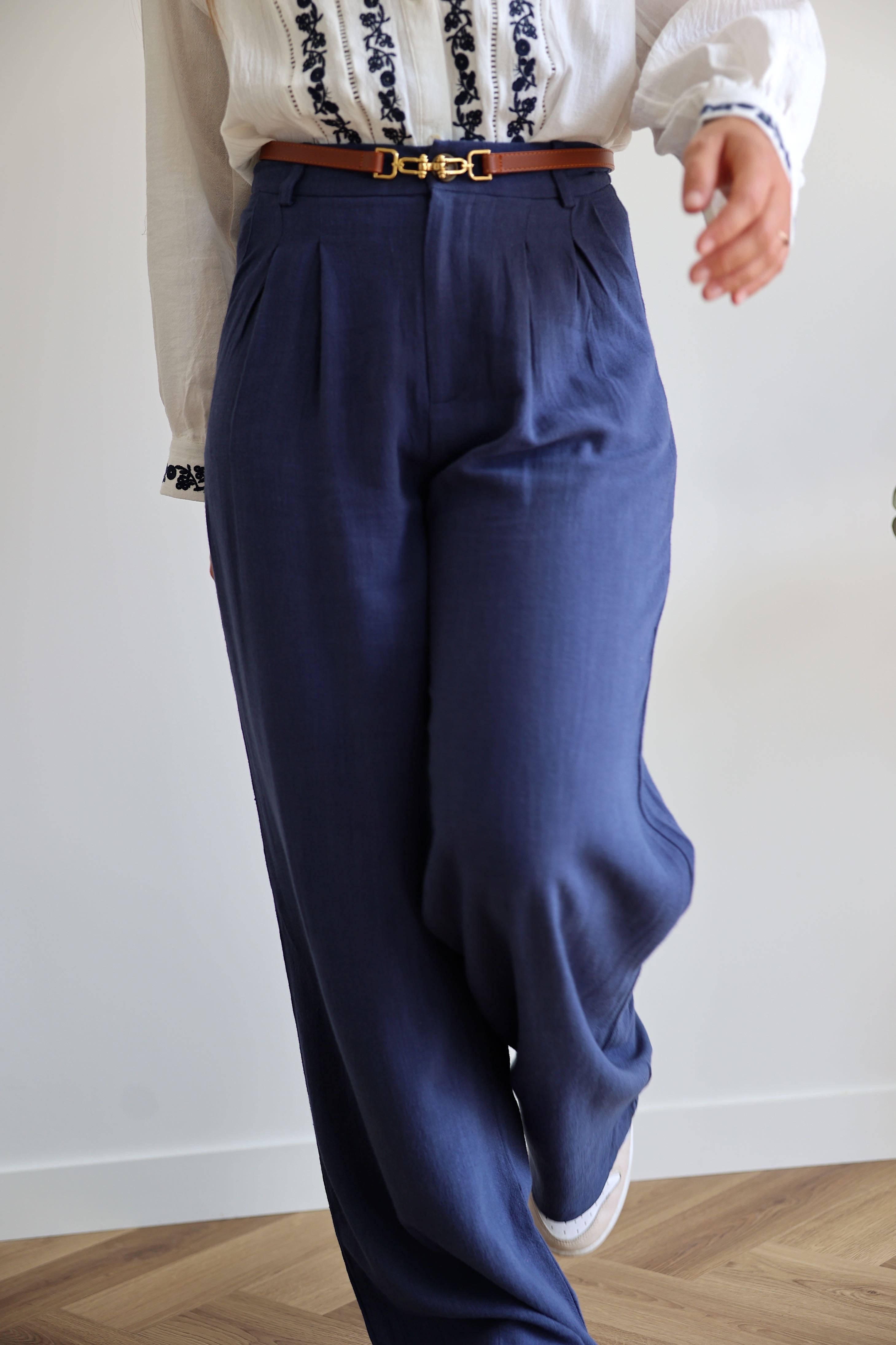 MONA PANTS - NAVY BLUE