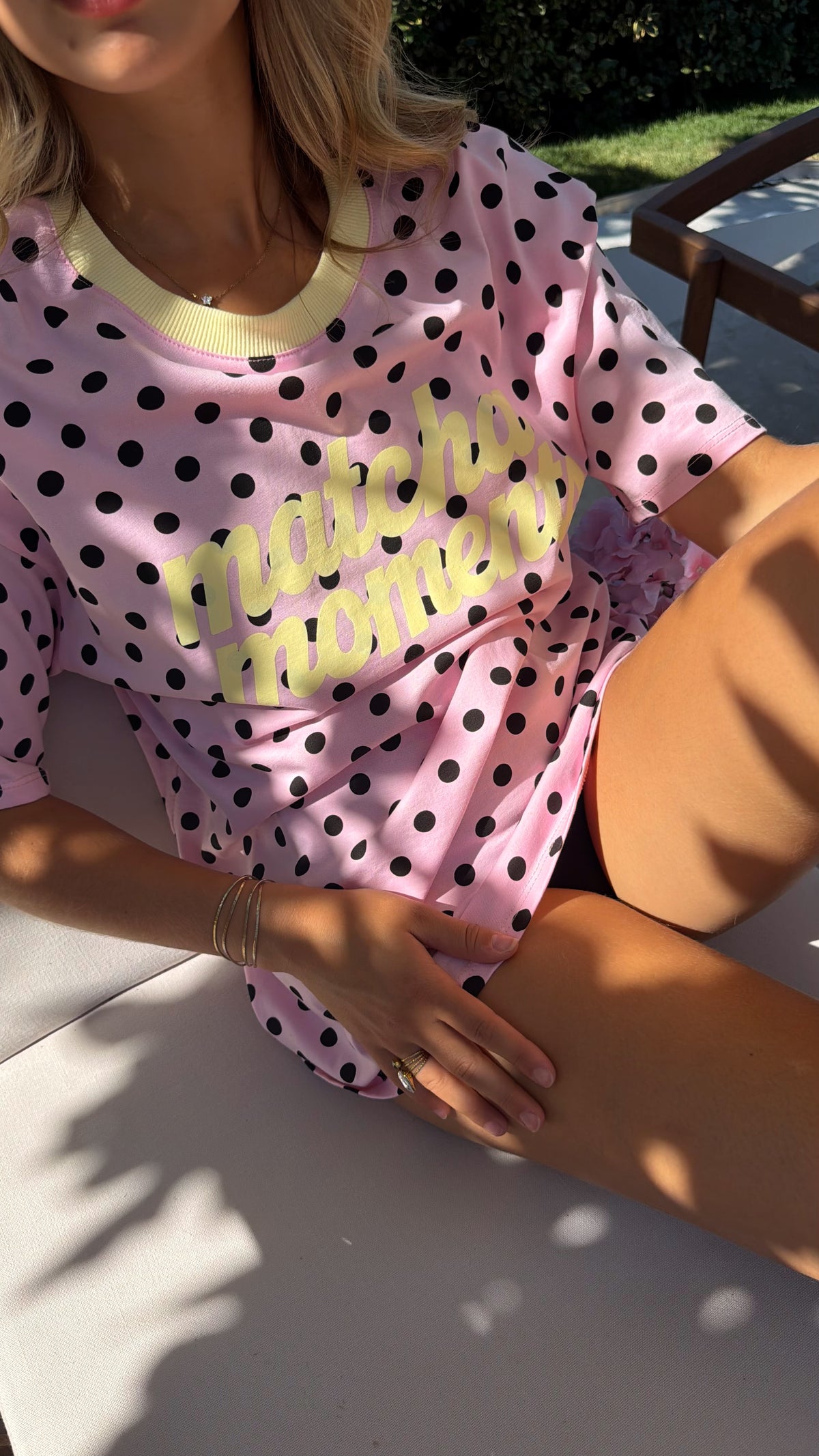 PINK POLKA DOT T-SHIRT