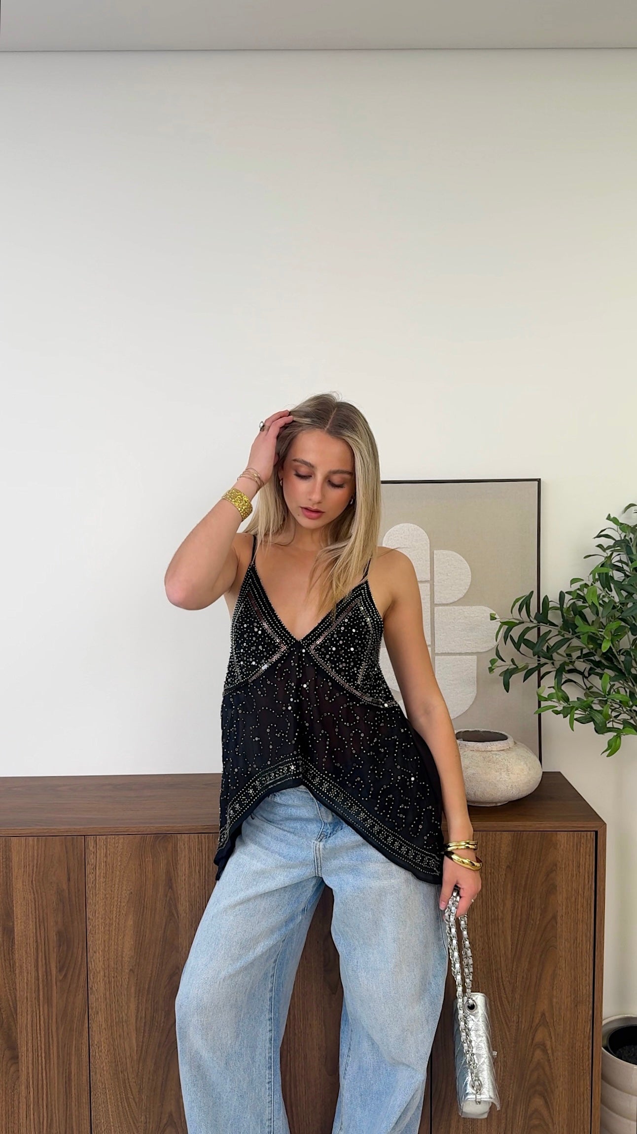 TOP DELIA - NEGRO
