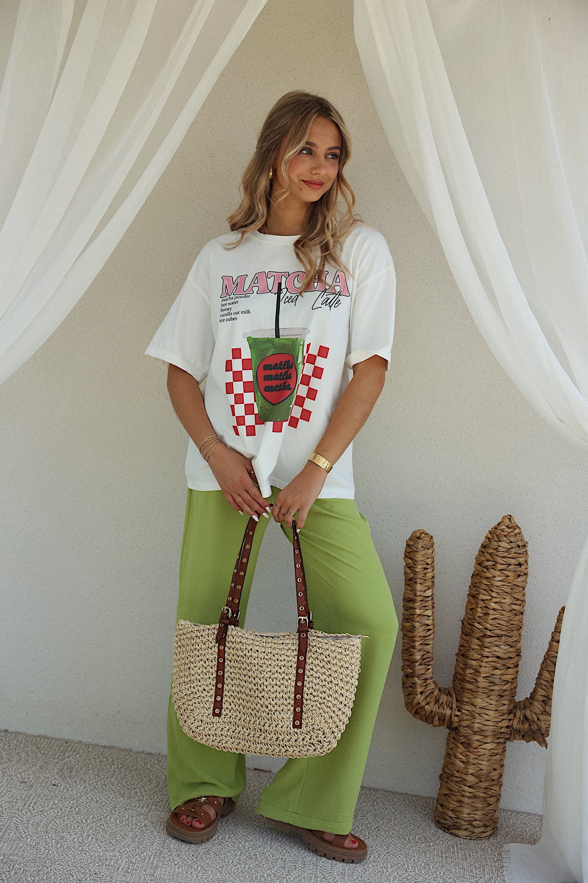 PANTALON SOLUNA - VERT PISTACHE