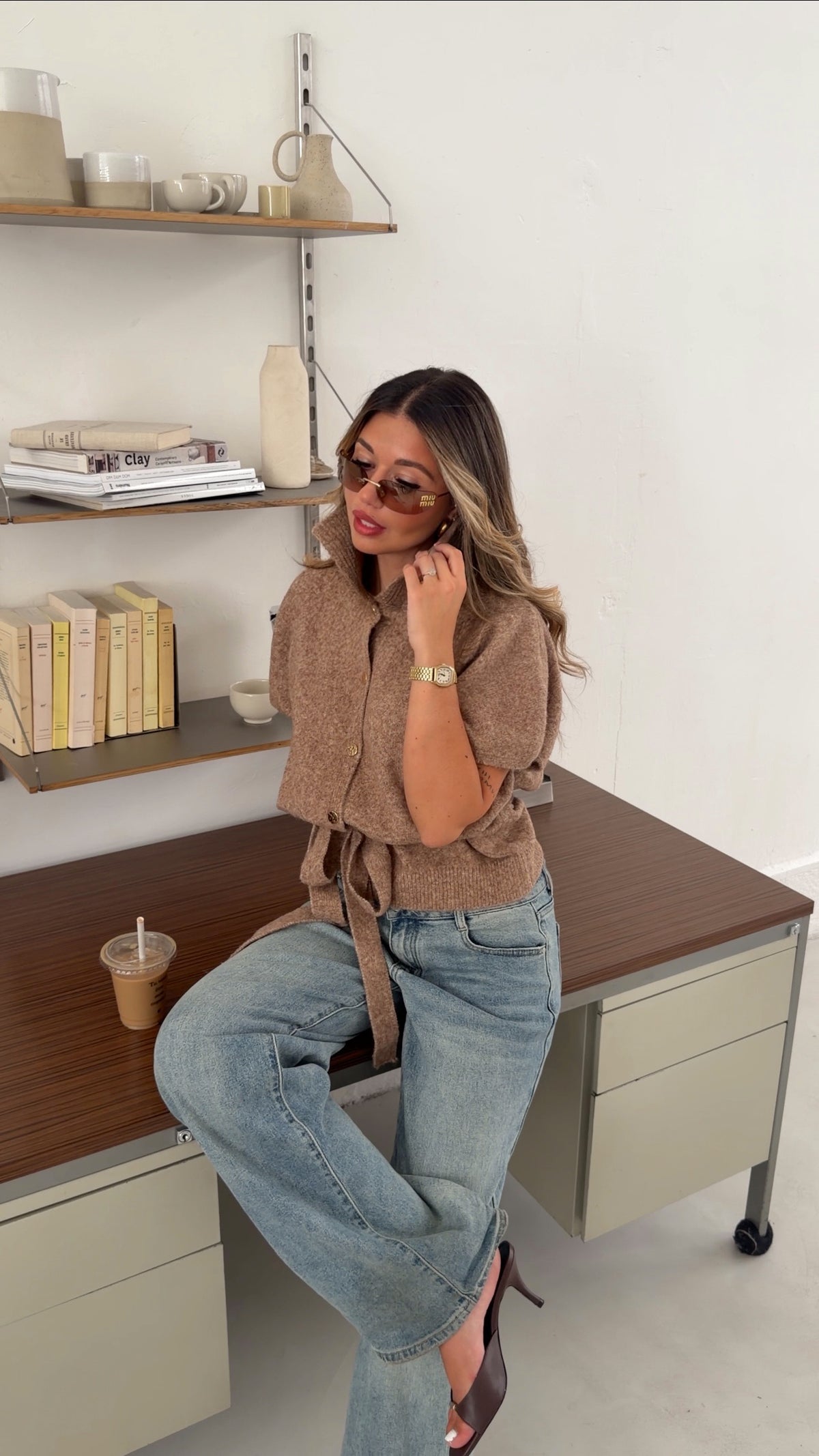 GILET ENORA - CAMEL