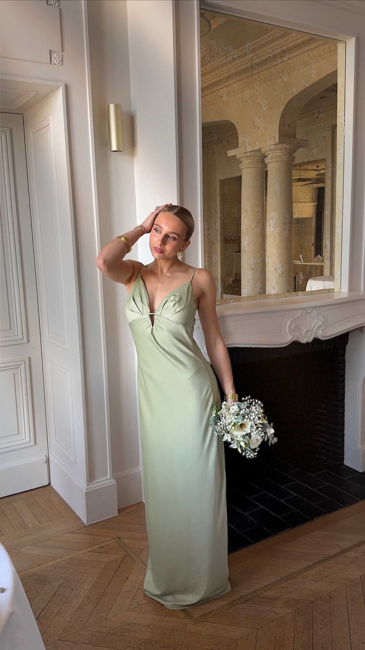ANITA DRESS - SAGE GREEN