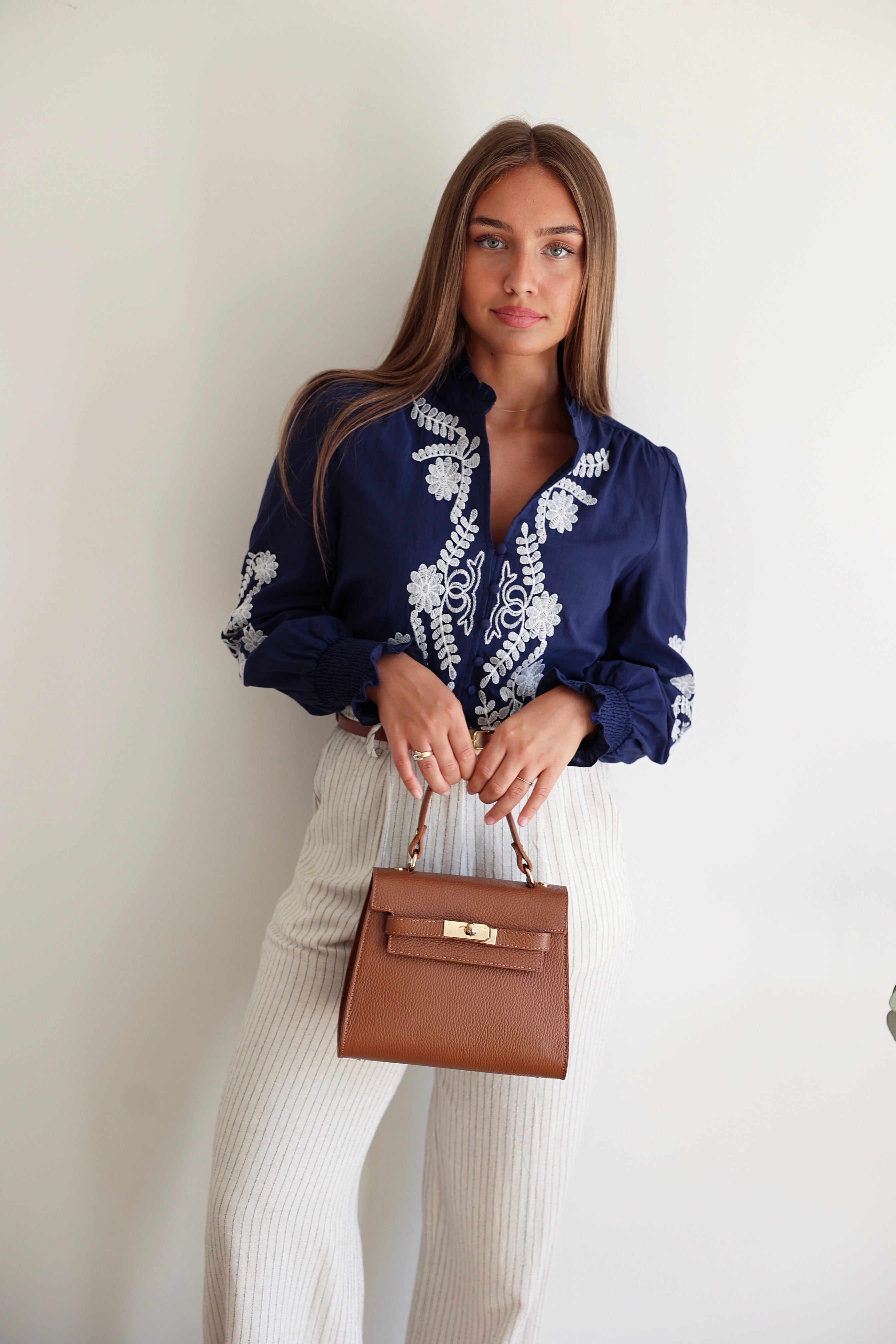 BLOUSE SUZANNA - BLEU MARINE