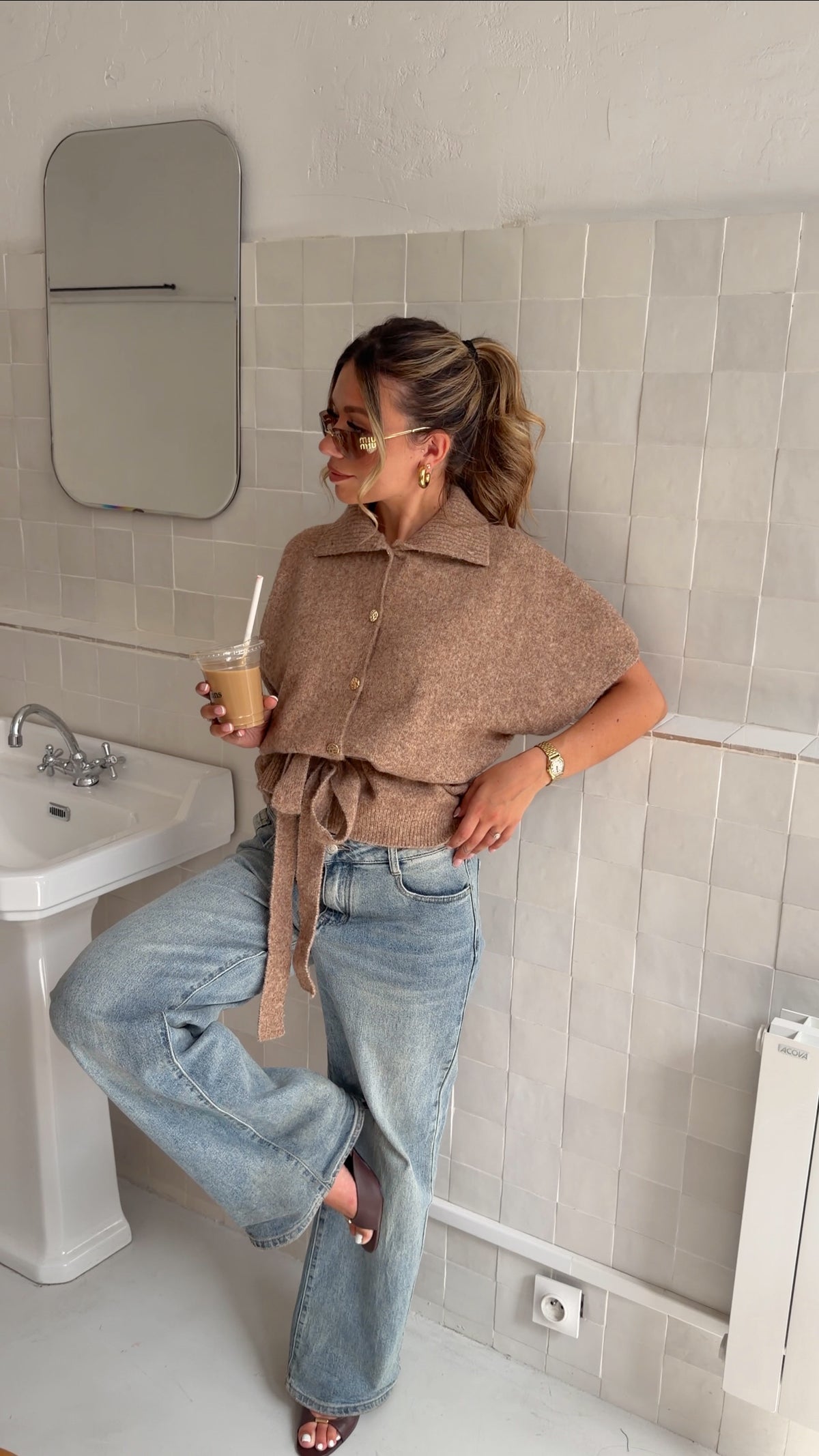 GILET ENORA - CAMEL