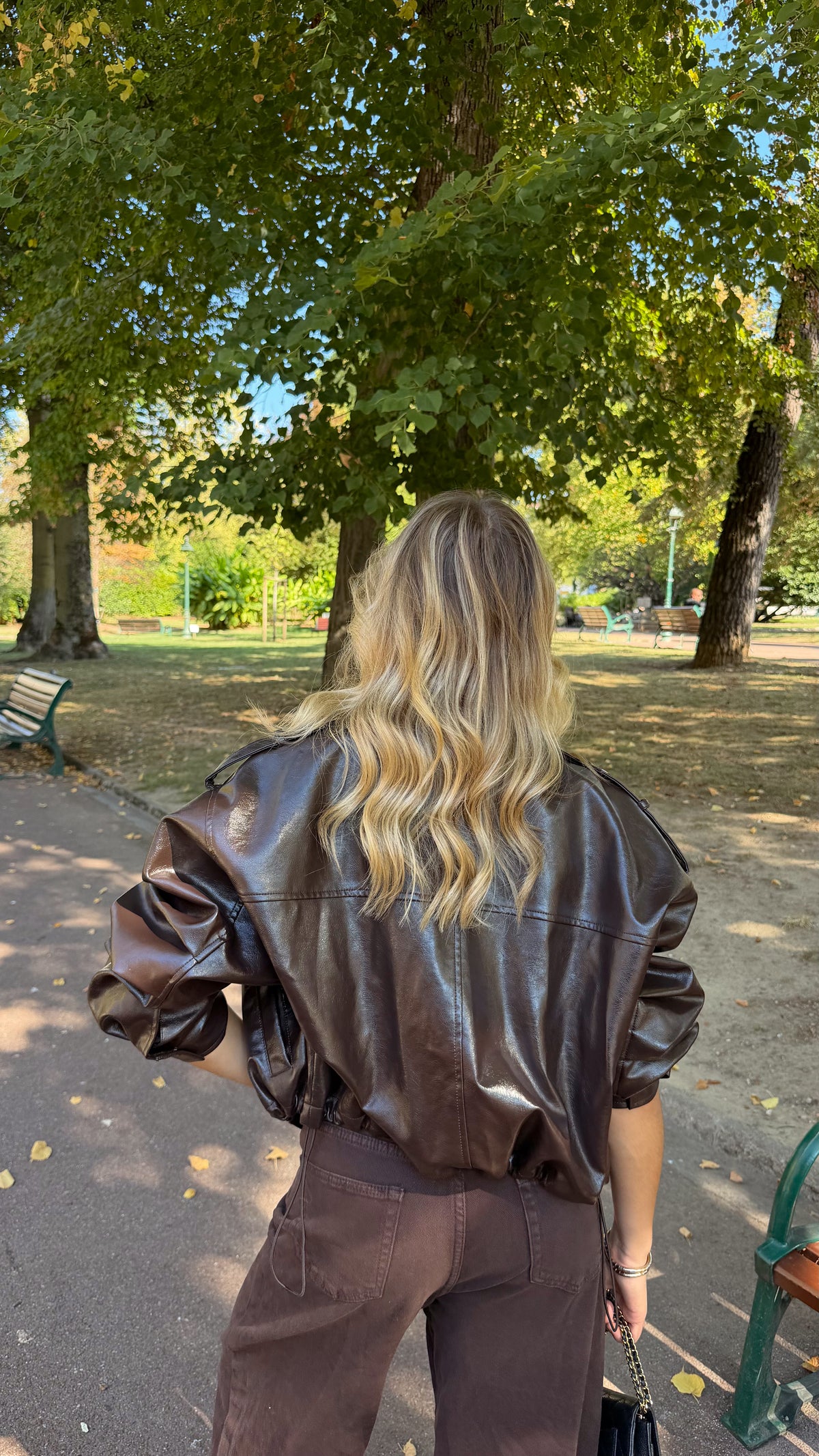 ALYSON BOMBER JACKET - CHOCO