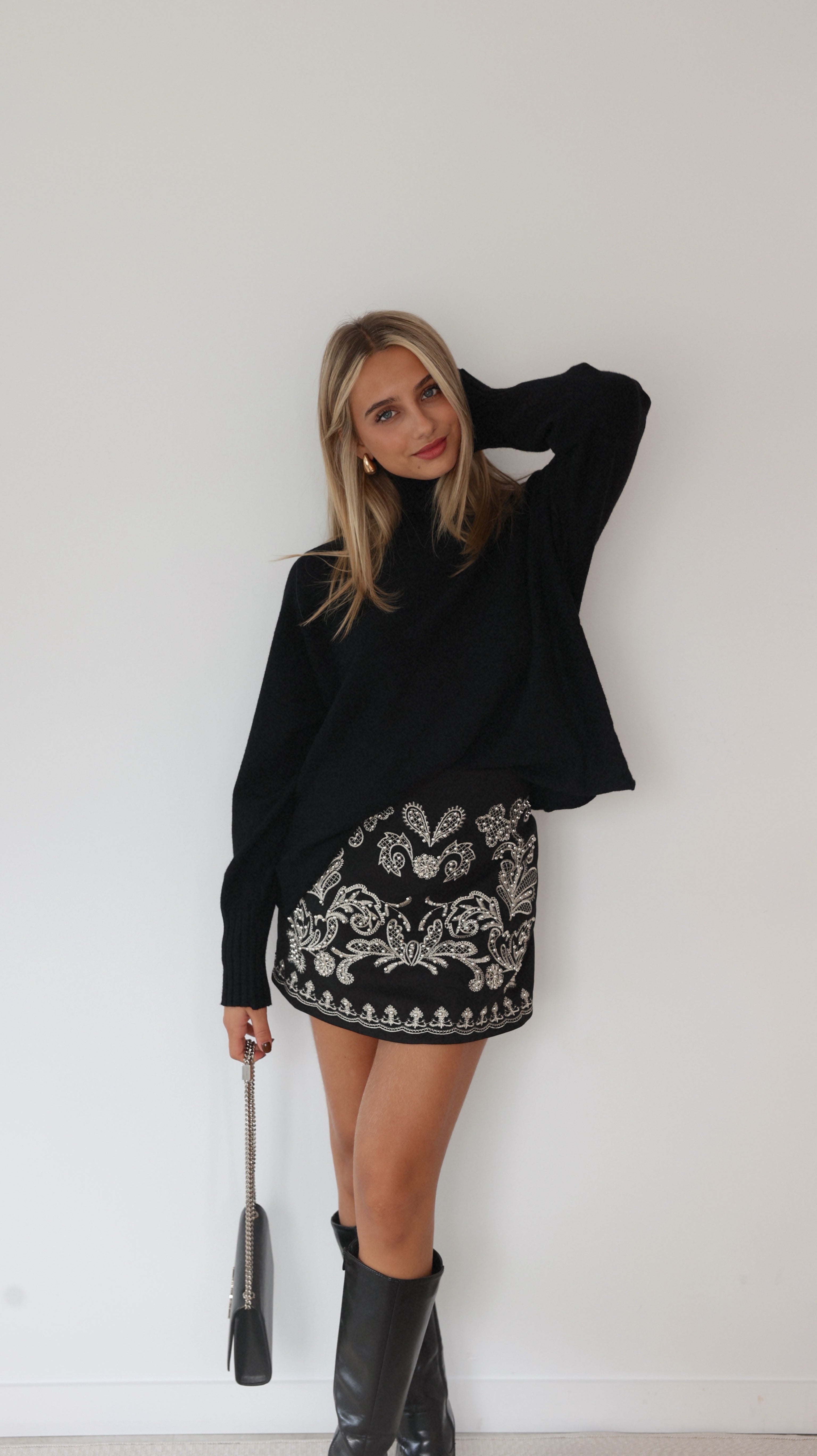 YSIA SKORT-SHORTS - NEGRO