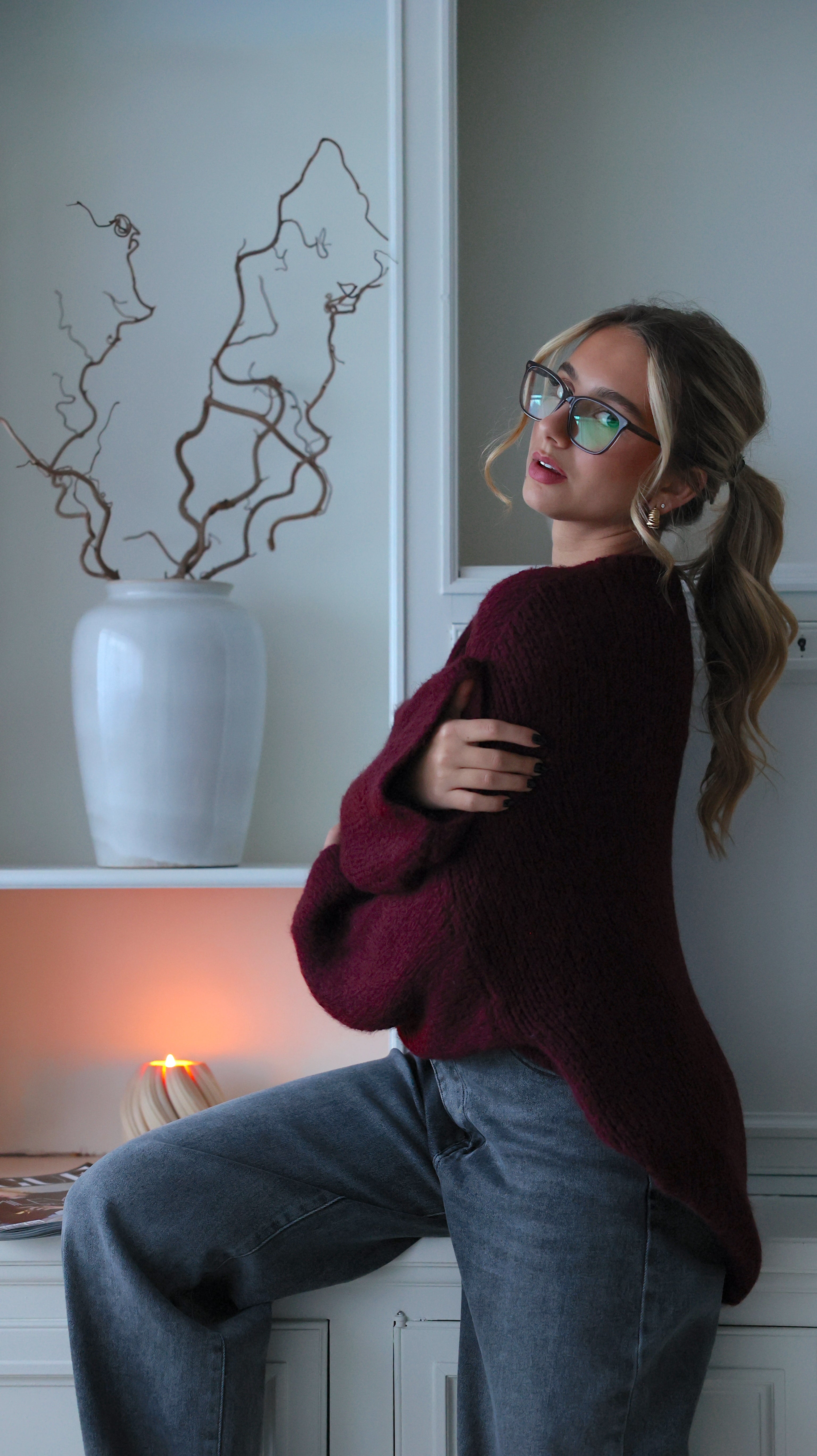 OREA SWEATER - BURGUNDY