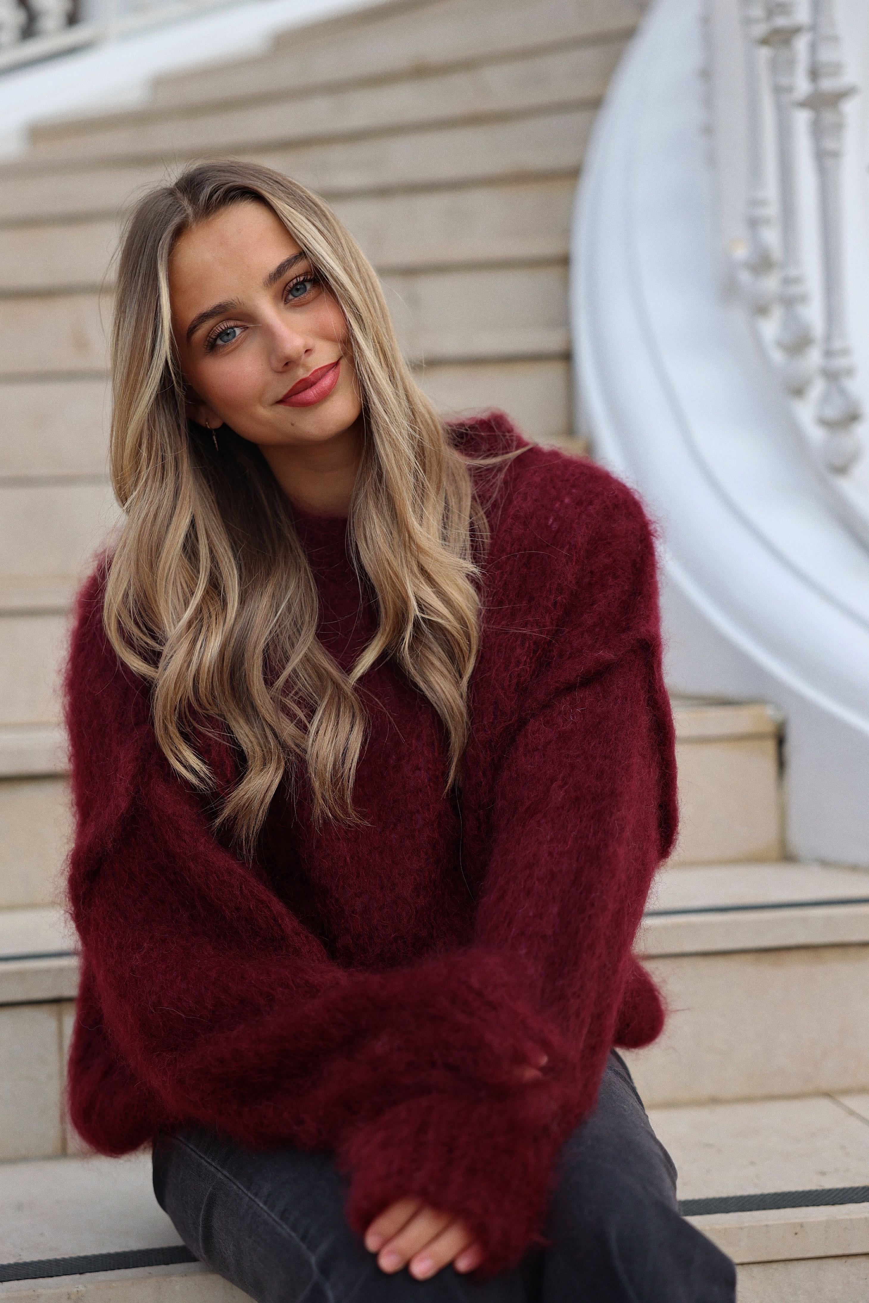 MOHAIR SWEATER - BURGUNDY