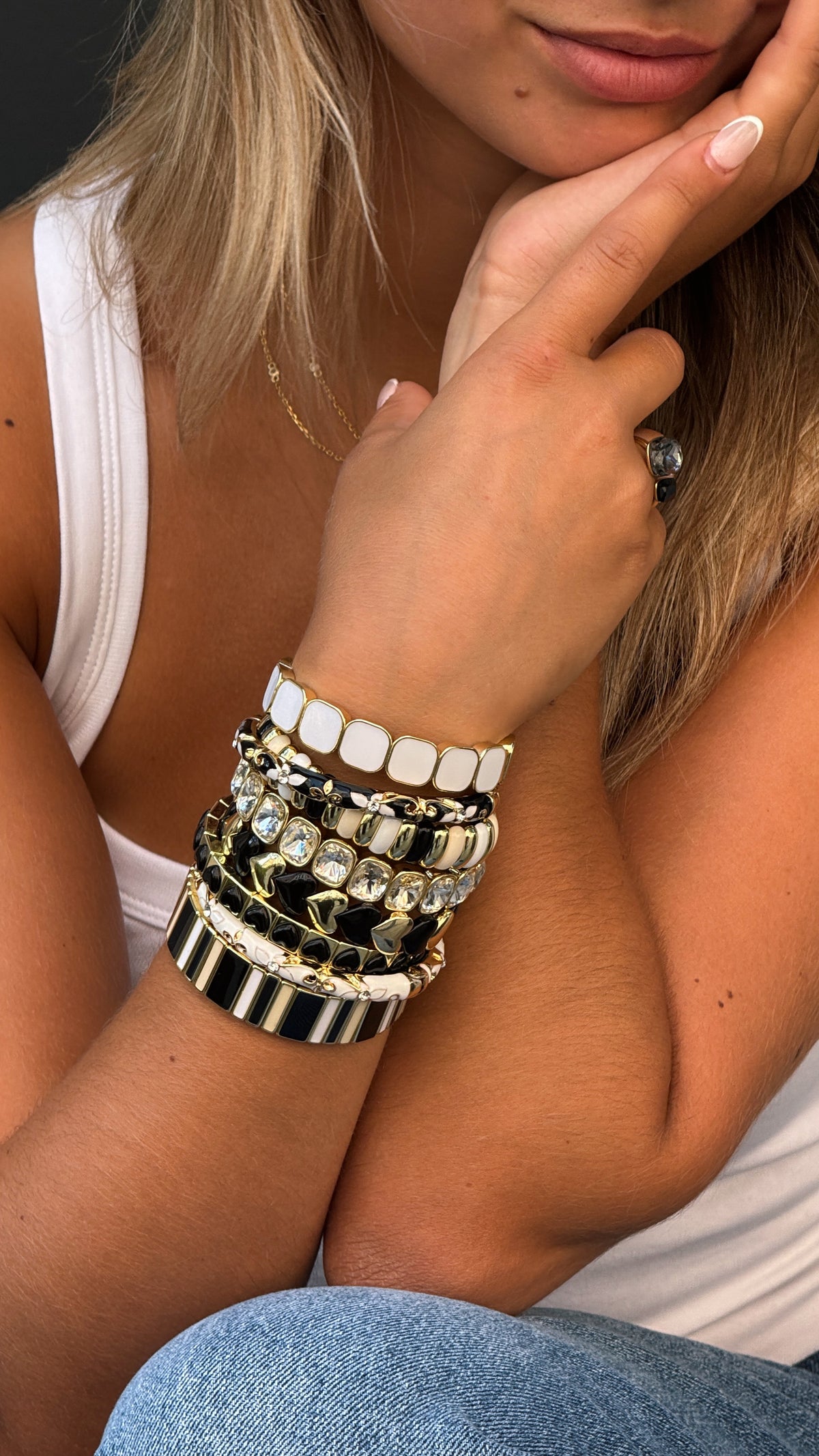 BRACELET GRAPHIQUE - NOIR