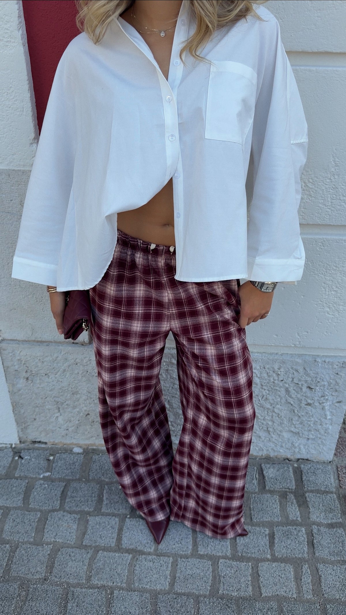 AXEL TROUSERS - BURGUNDY