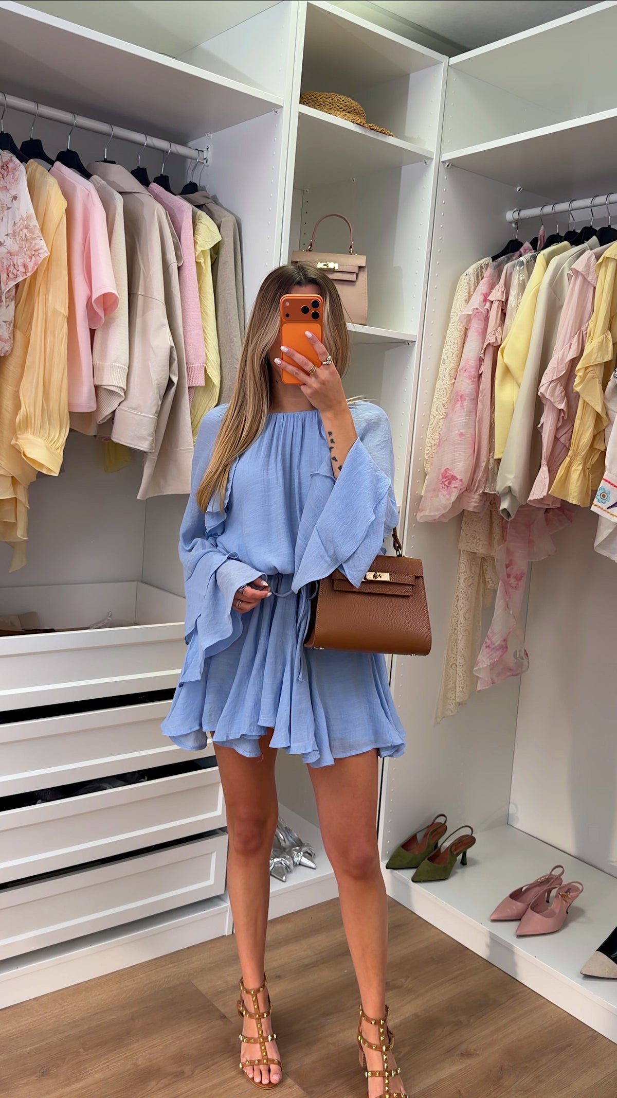 DOLORES DRESS - SKY BLUE