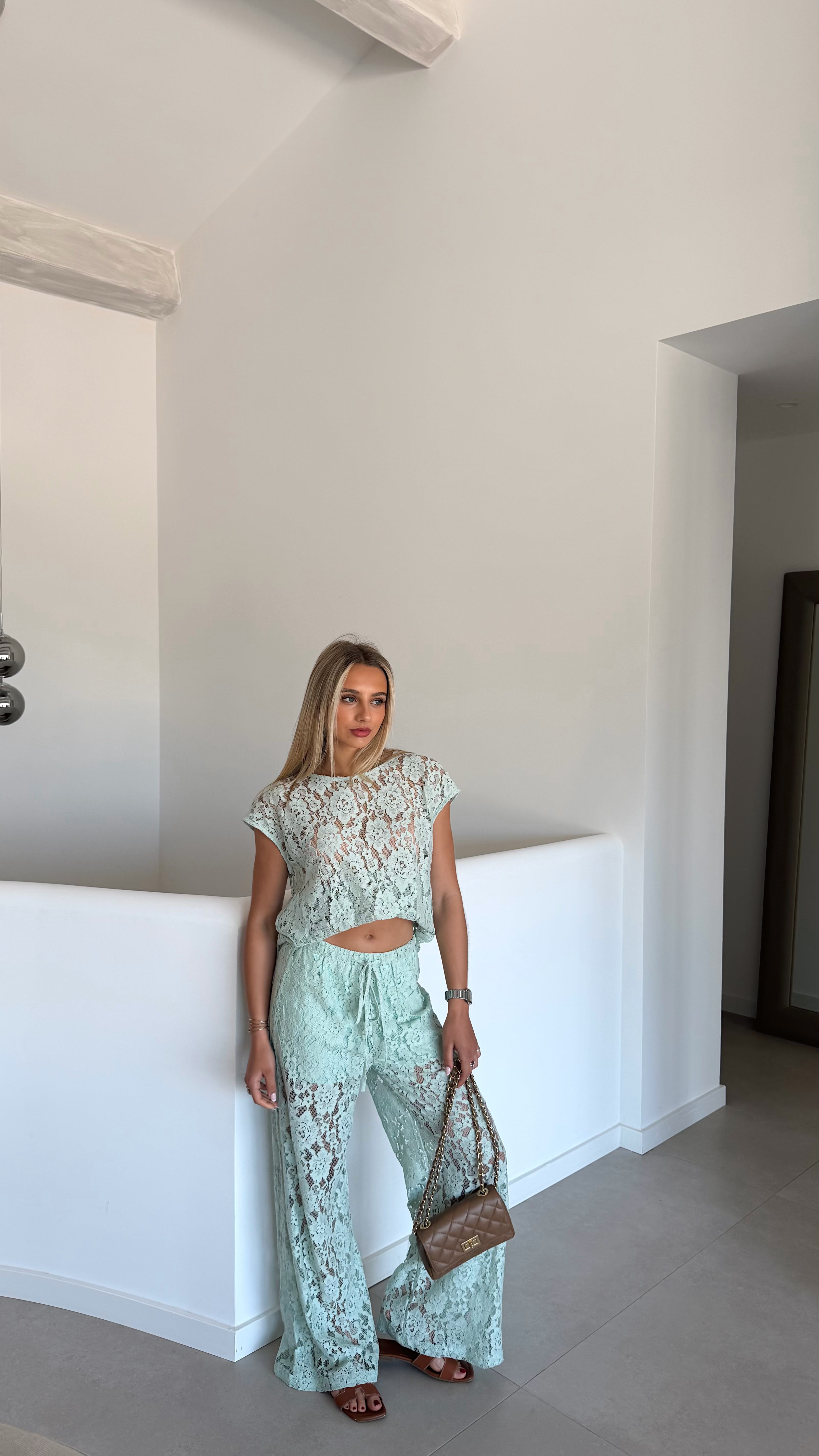 TOP LEANE - TURQUESA