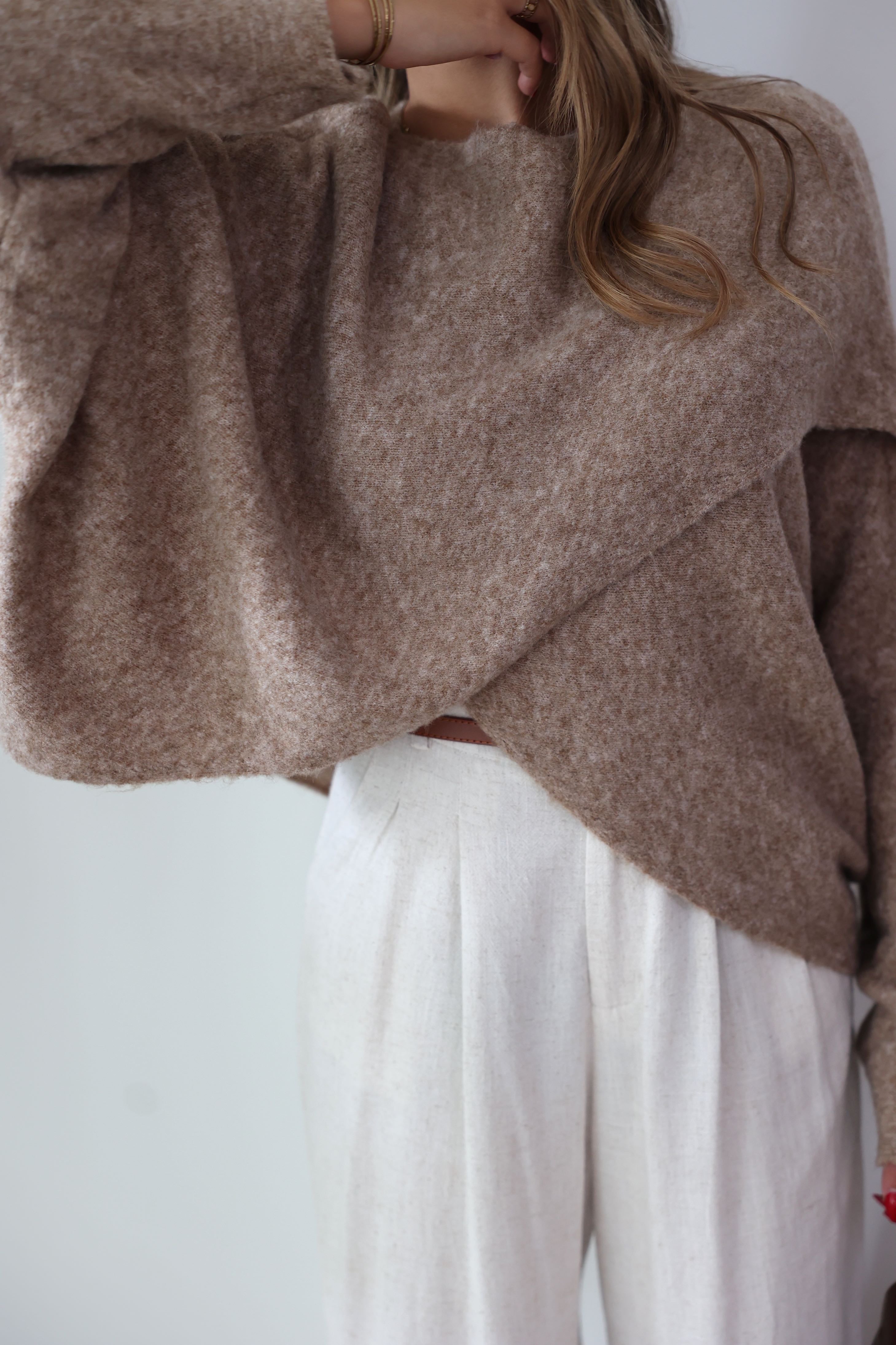 PULL PONCHO EVA - TAUPE