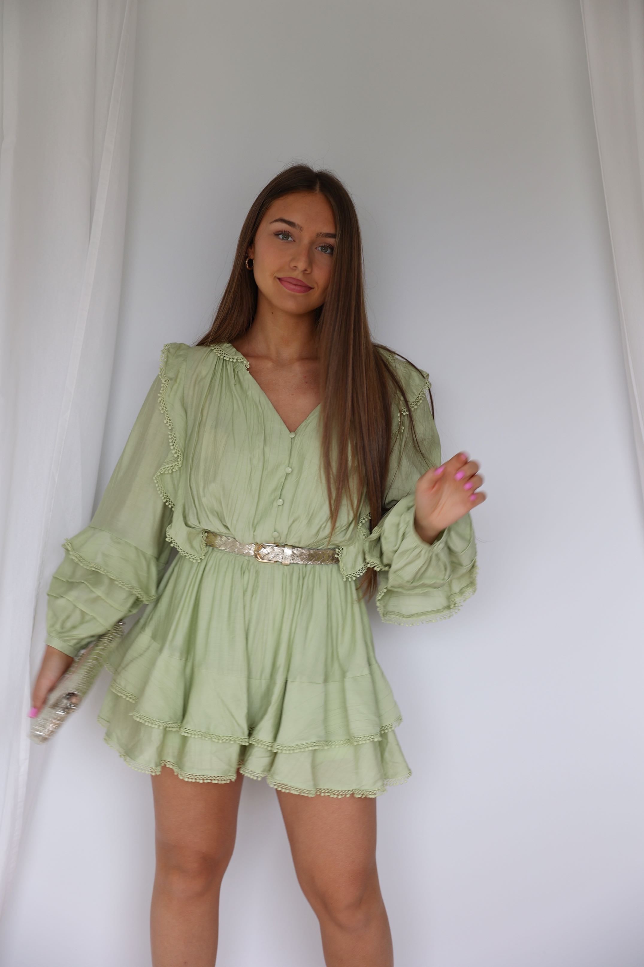 COMBISHORT LALIE -  VERT ANIS