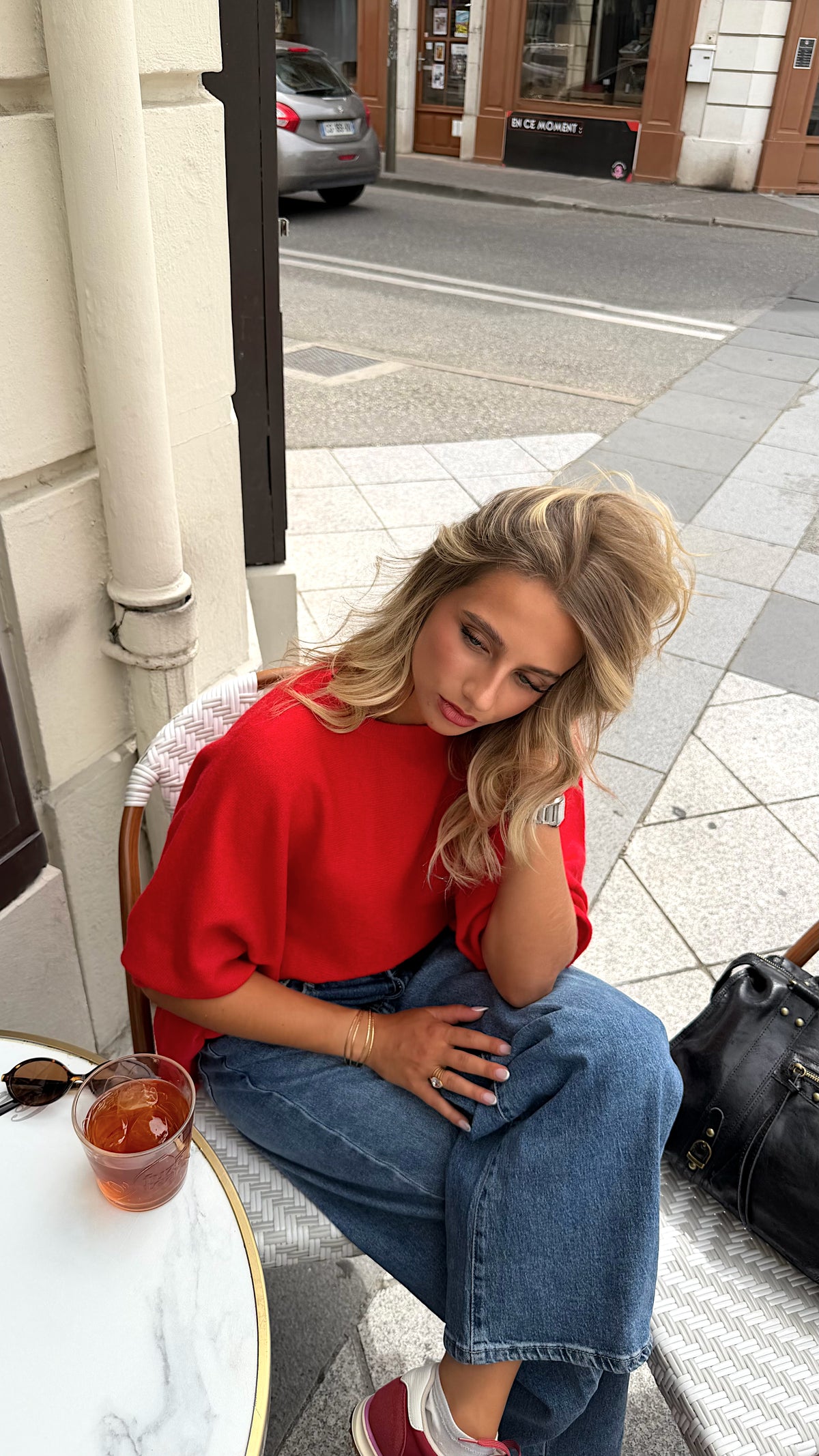 T SHIRT JOY - ROUGE