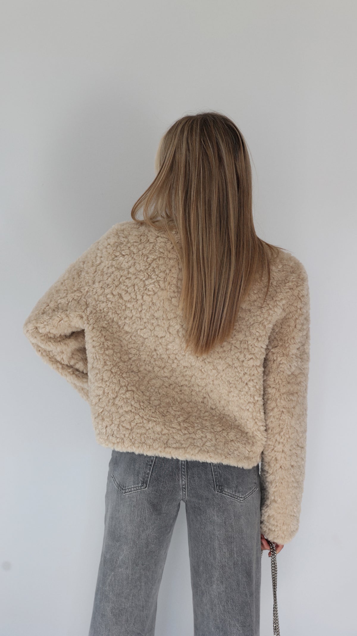 VESTE MIRELLE COL ROND - BEIGE