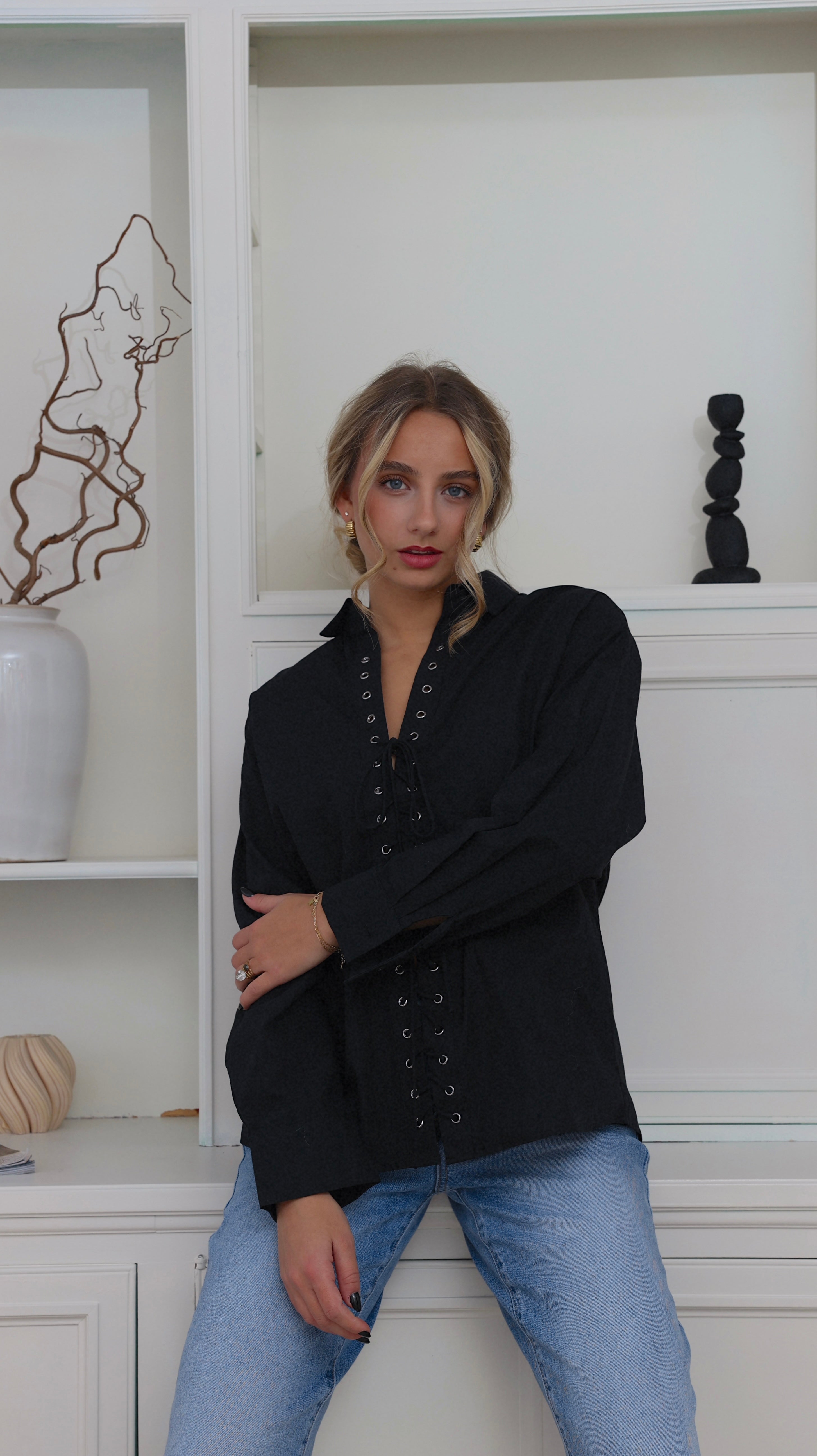 BLUSA OCÉANO - NEGRO