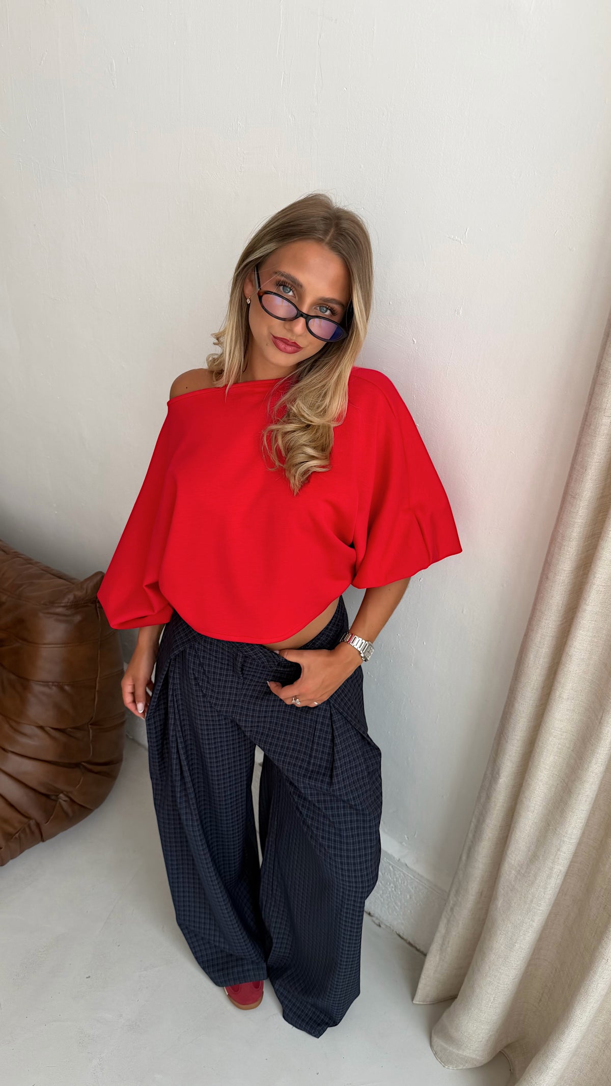 SWEAT MANON - ROUGE