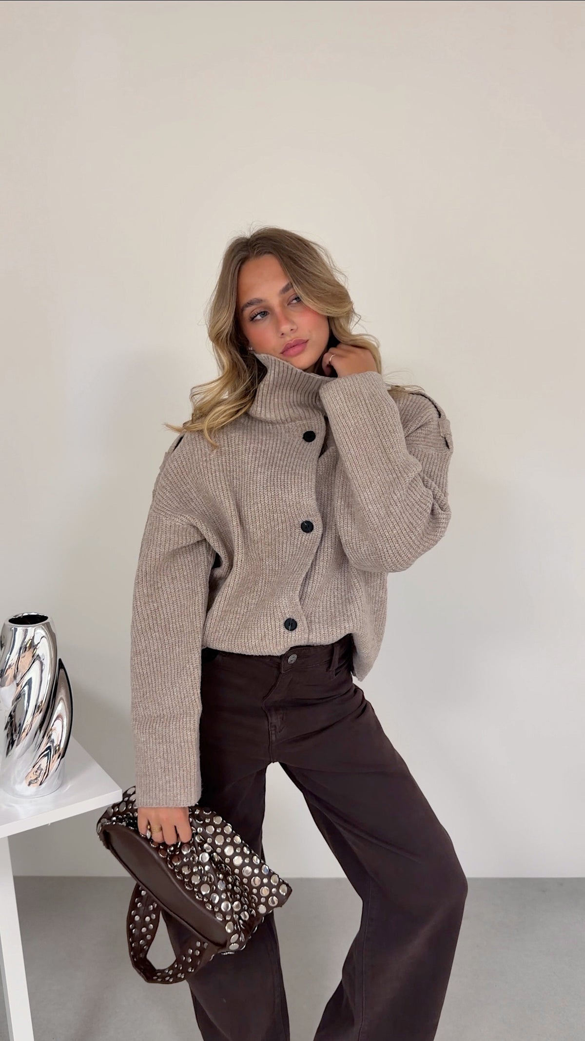 GILET LAURIE - TAUPE