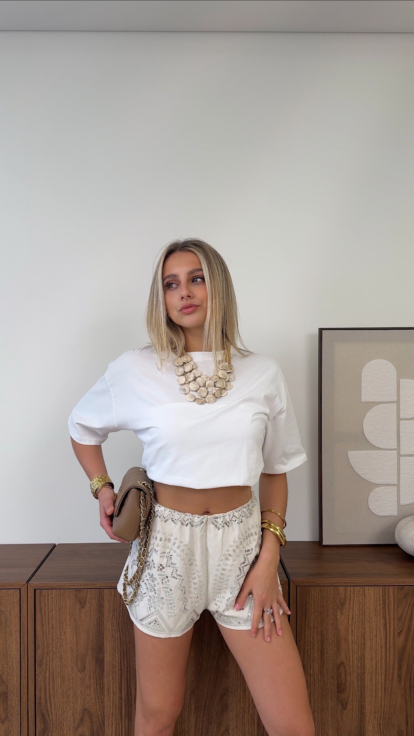 SHORT LOREN - BEIGE