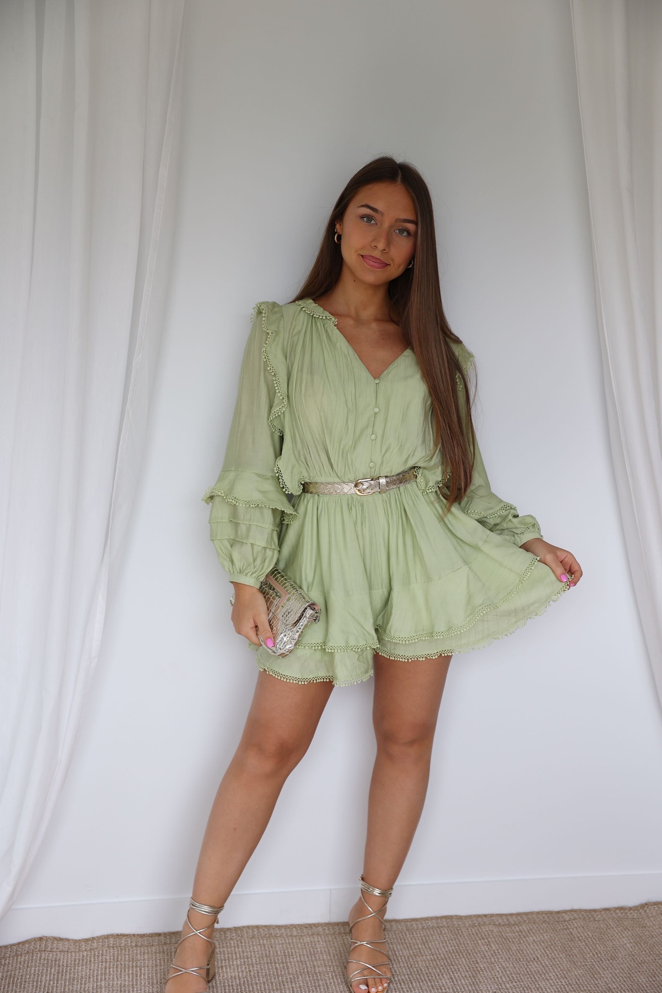 COMBISHORT LALIE -  VERT ANIS