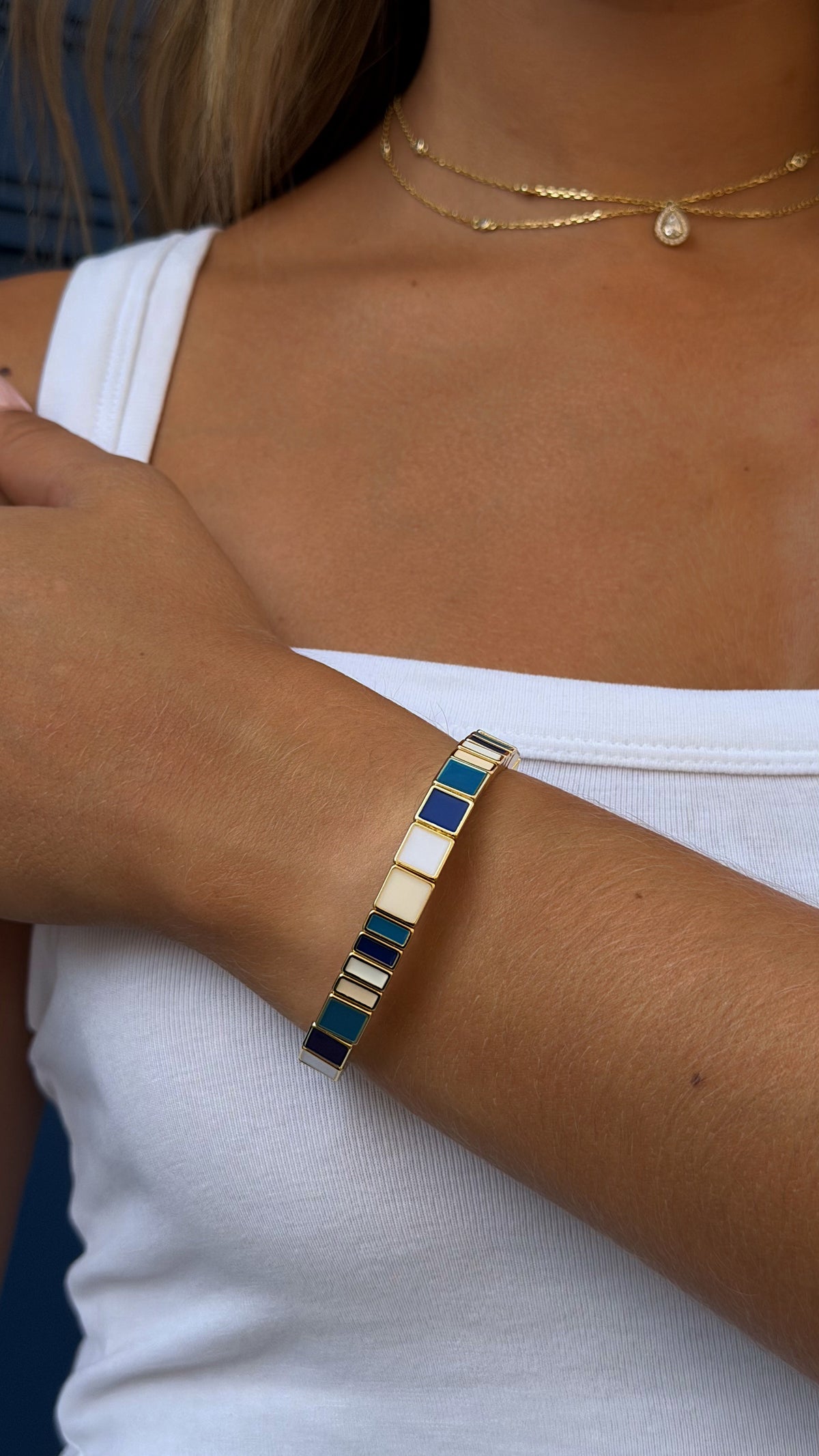 BRACELET MOSAÏQUE - BLEU