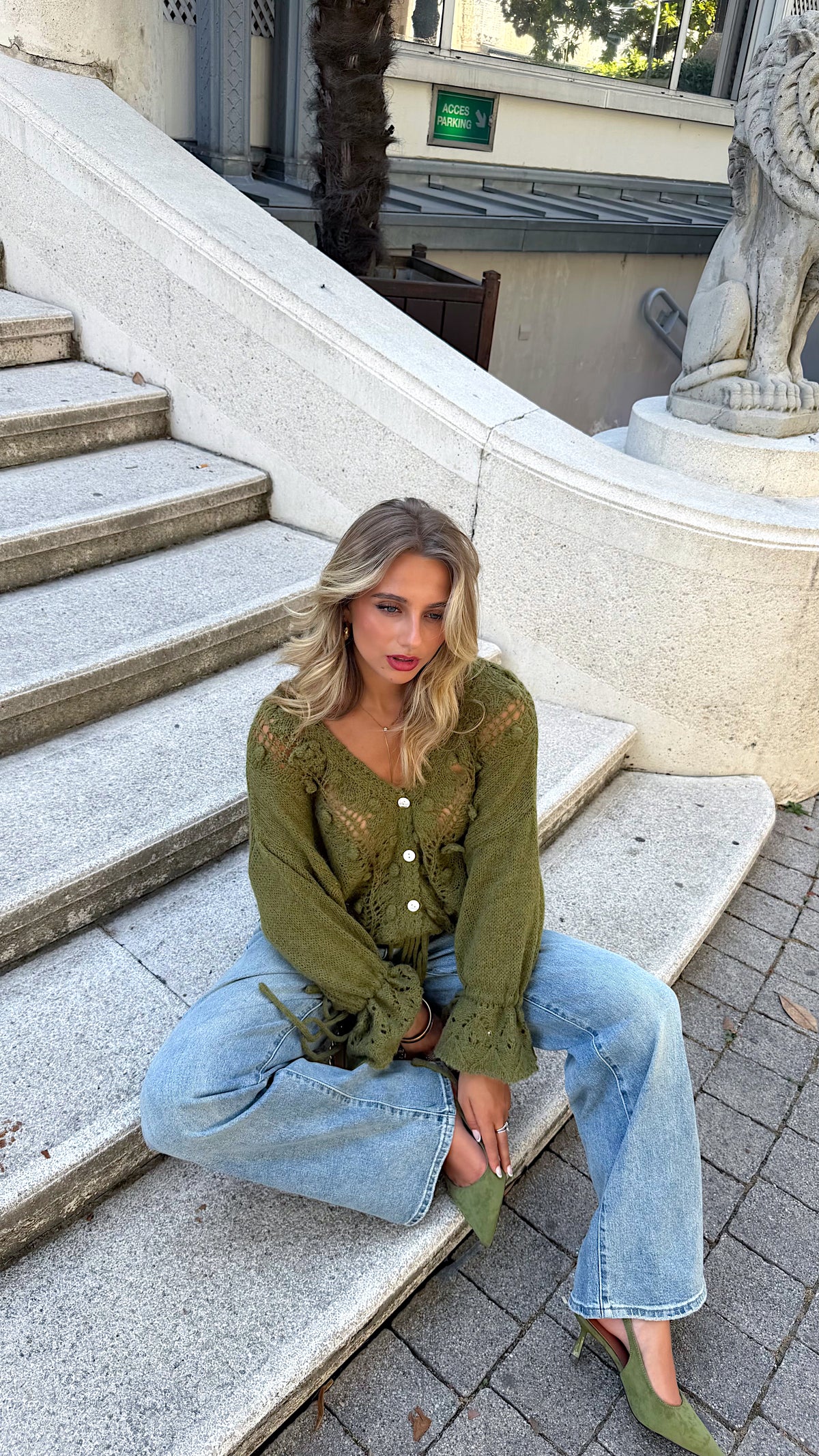 GILET JENNY - OLIVE