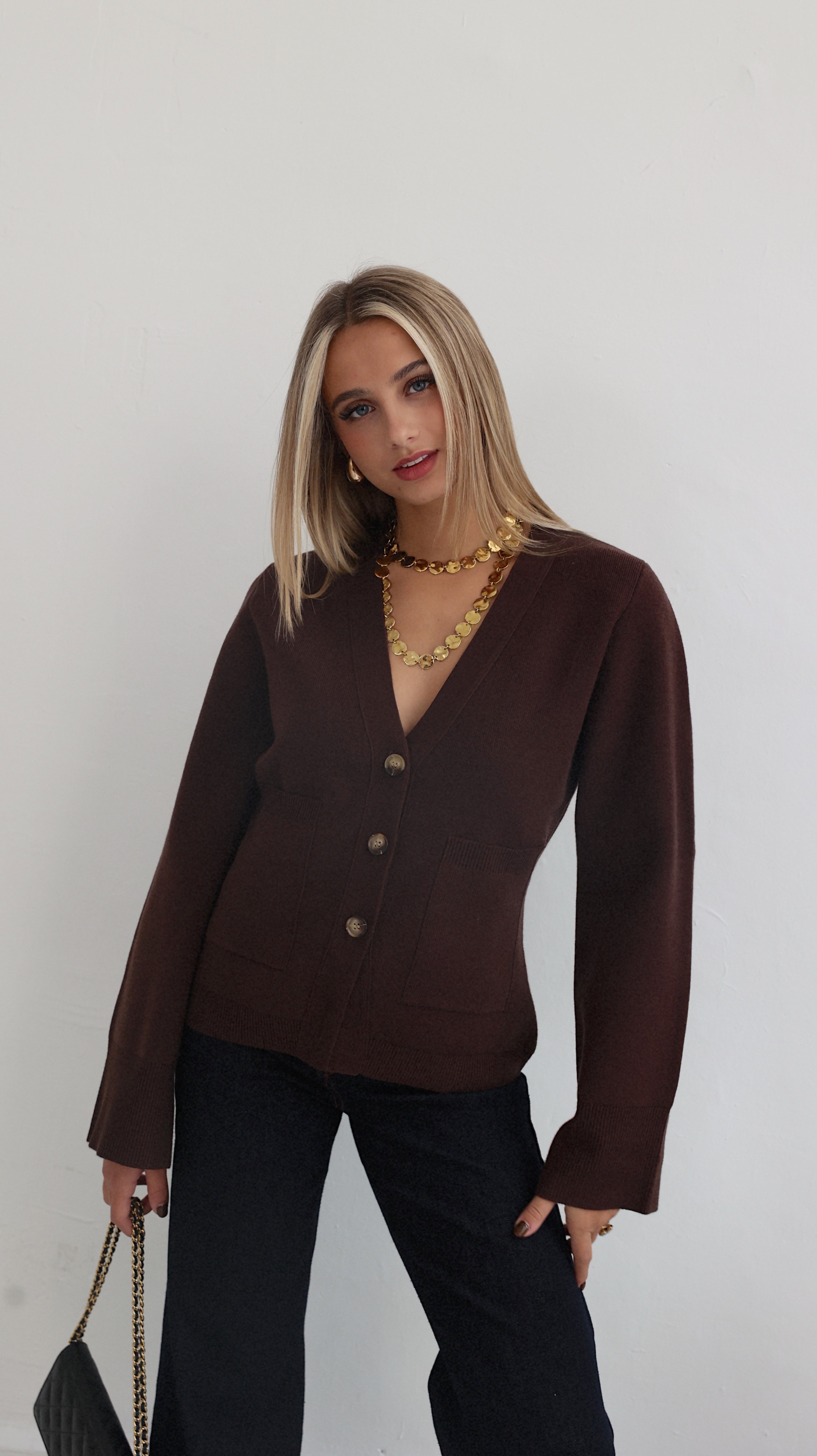 GILET SARAH - MARRON