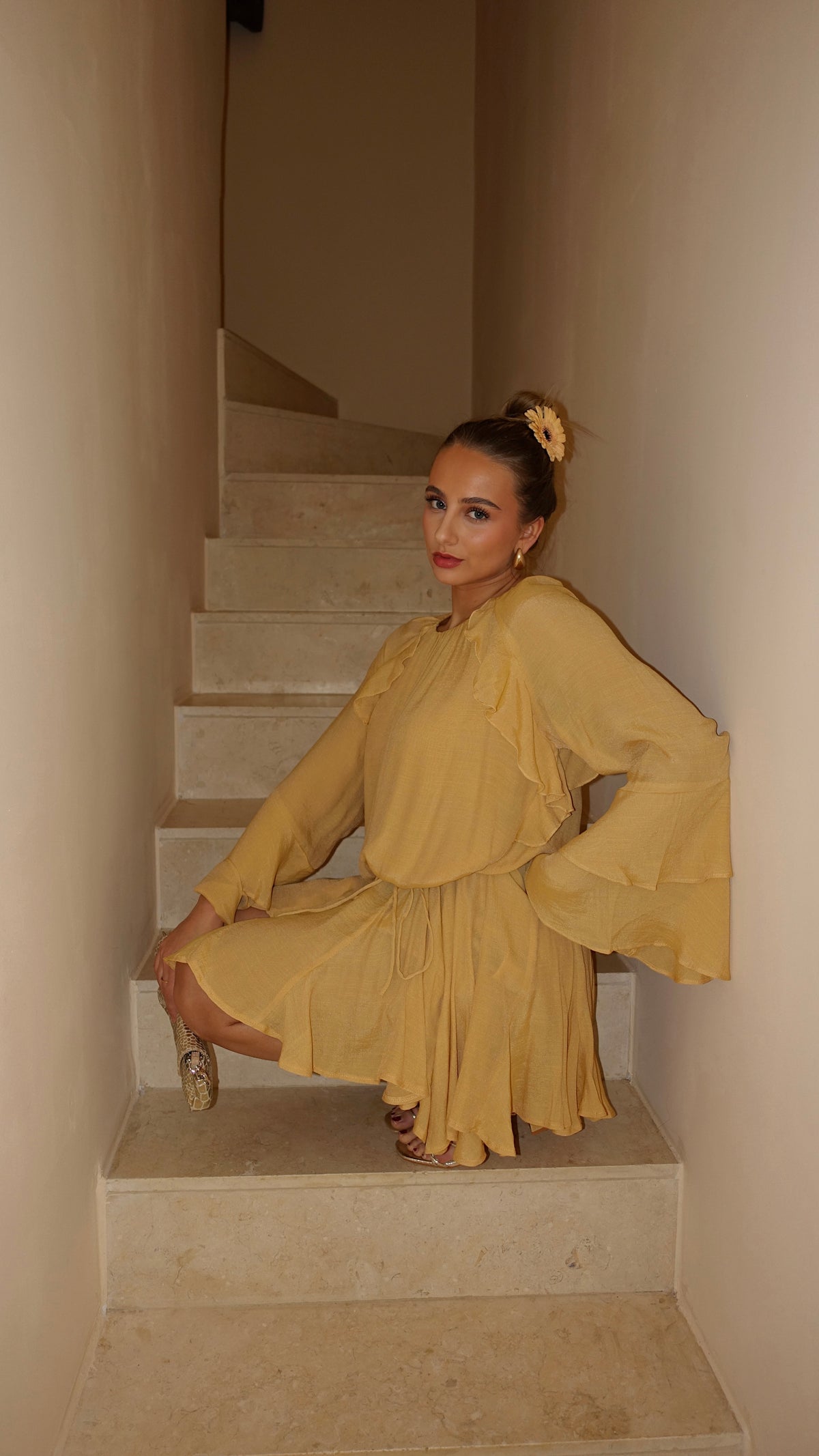 ROBE DOLORES - JAUNE