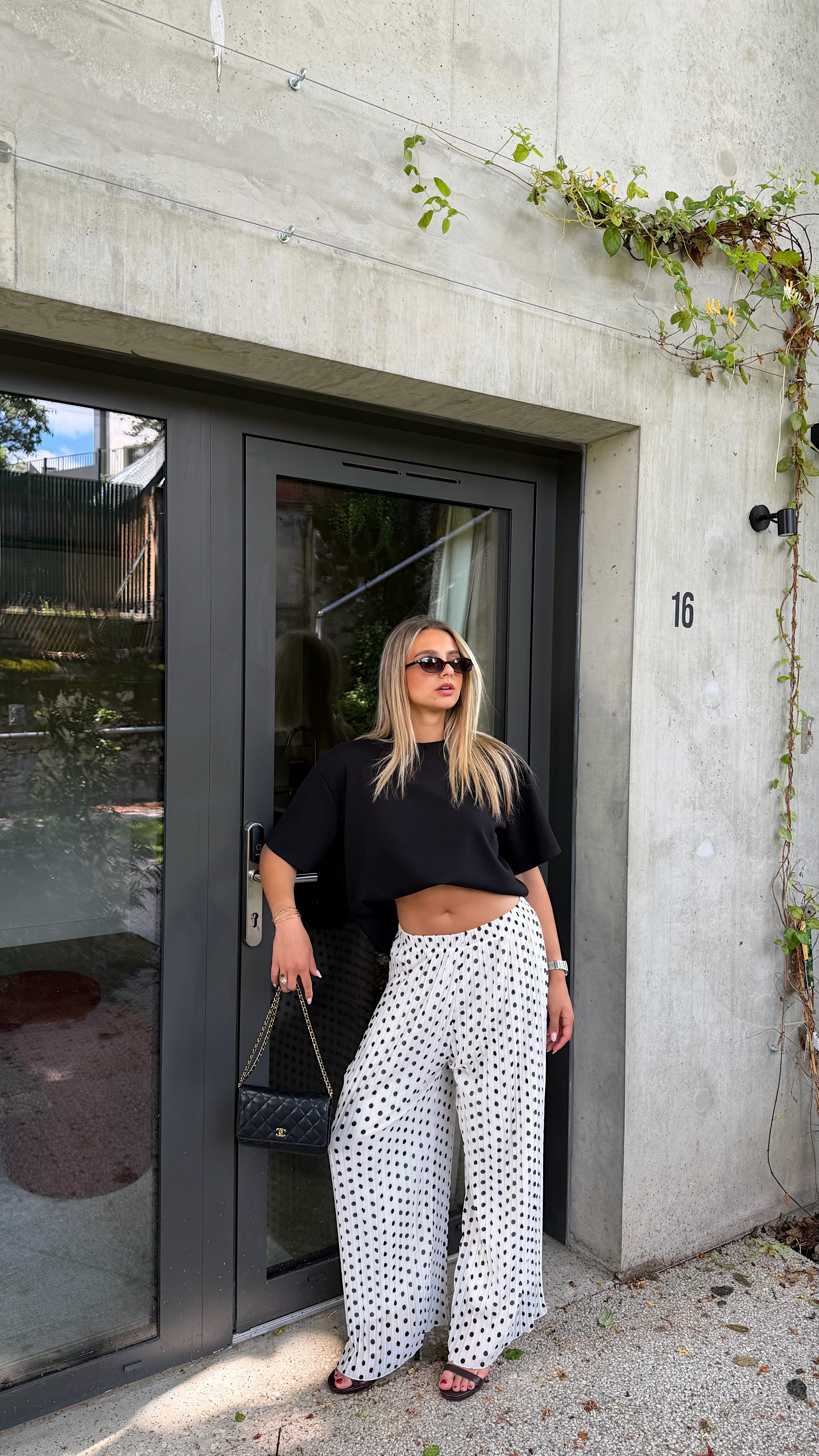 PANTALON JOY - POIS NOIR