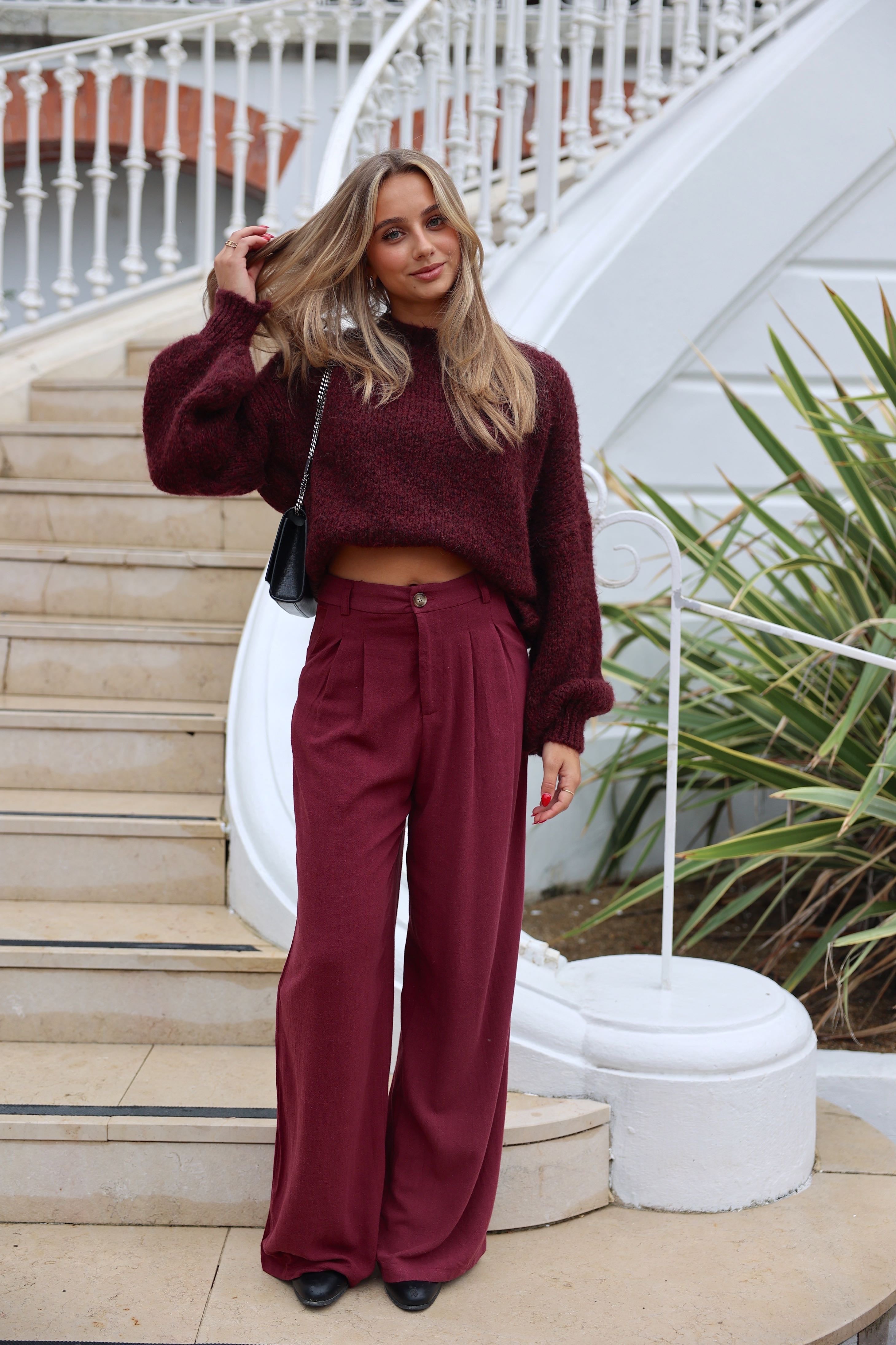 PANTALON MONA - BORDEAUX