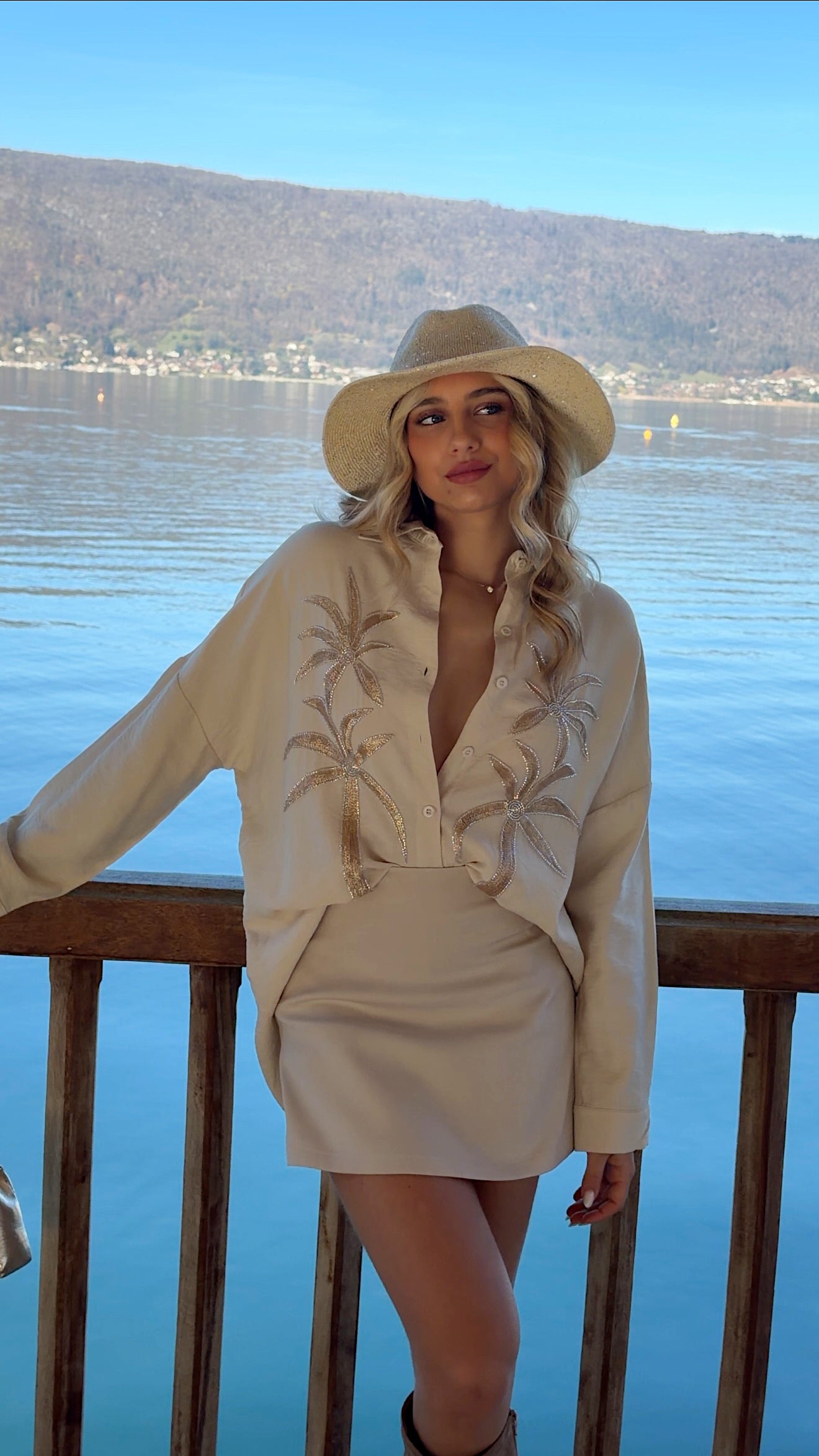 CHEMISE PALMIER - BEIGE