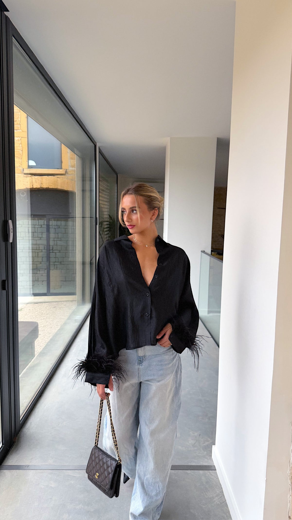 CHEMISE PLUME - NOIR