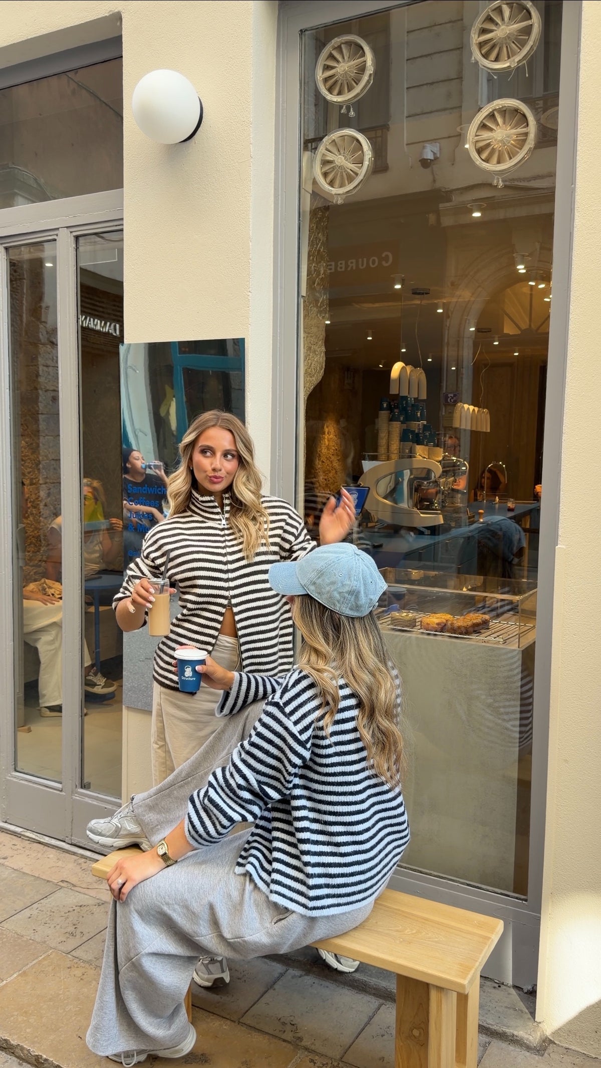 GILET IRENE - BLEU CLAIR ET BLEU MARINE
