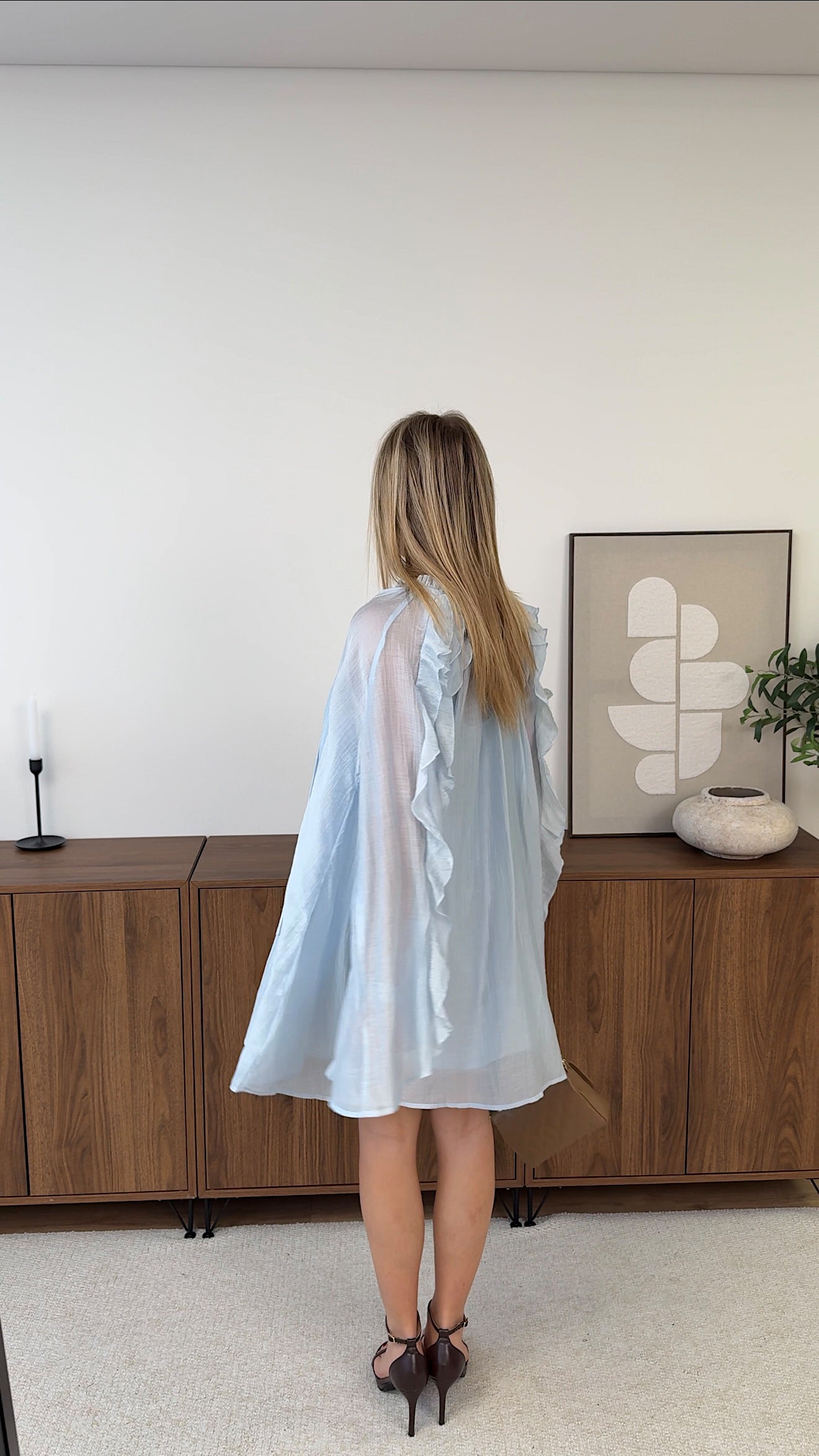 ROBE CAROLINE - BLEU CIEL