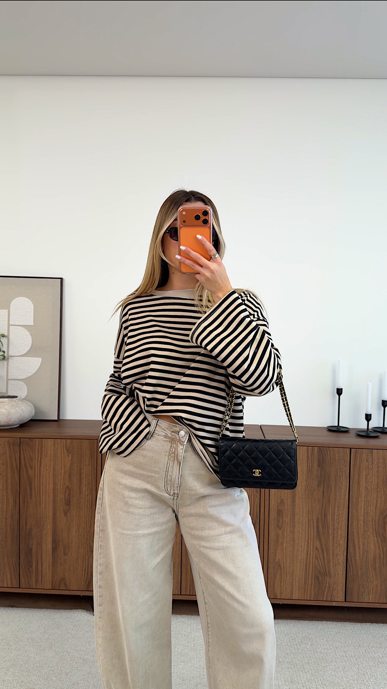 TOP MARINA - NOIR ET BEIGE