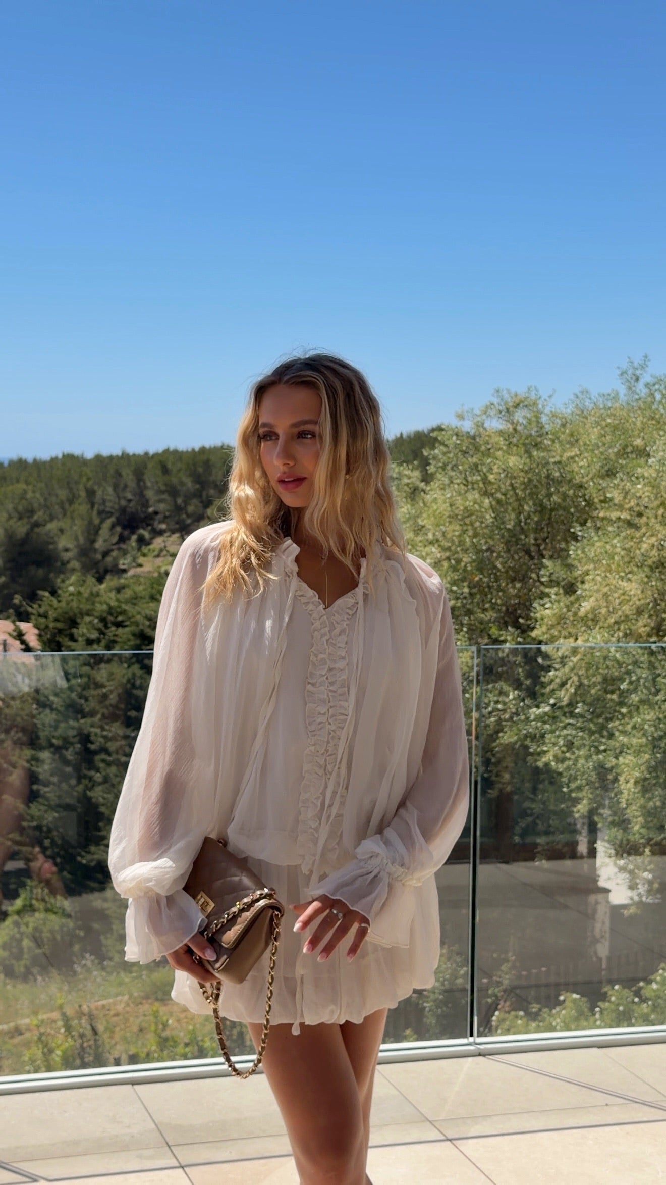 ROBE LESLIE - ECRU
