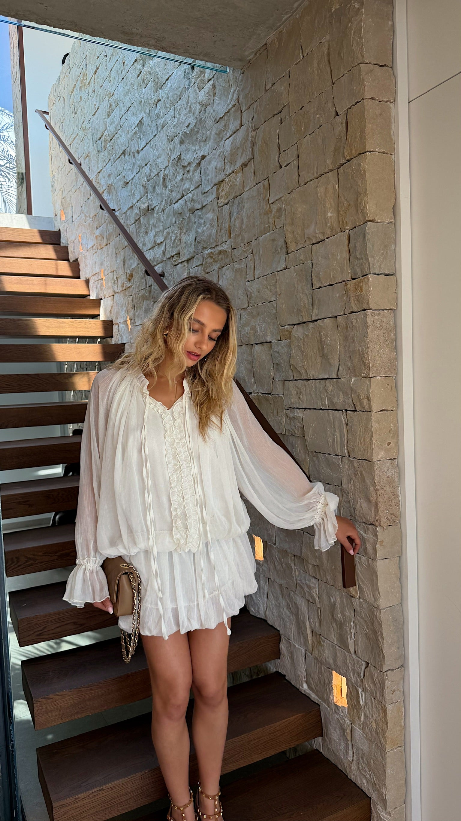 ROBE LESLIE - ECRU