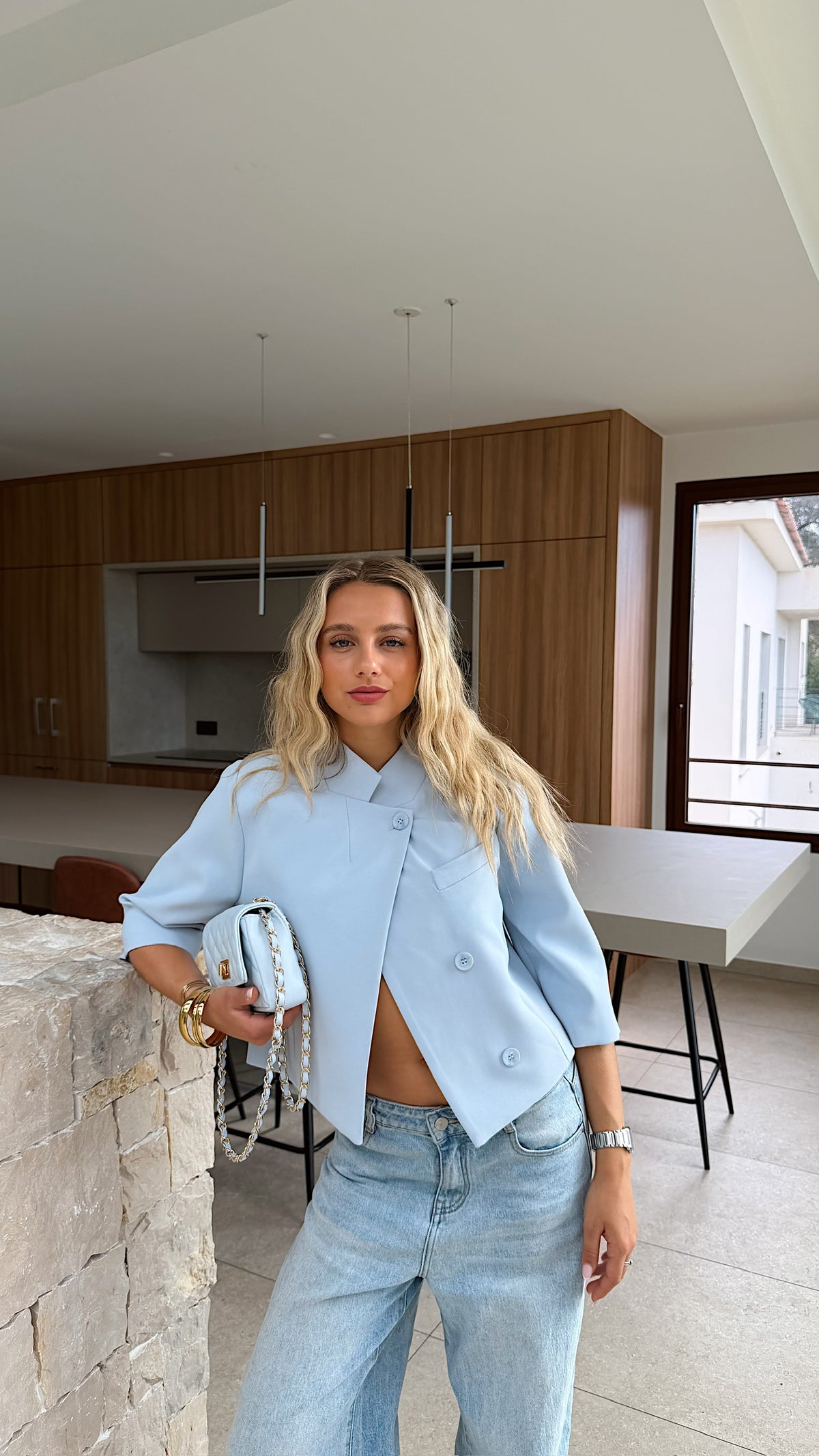 BLAZER SONIA  - BLEU CIEL