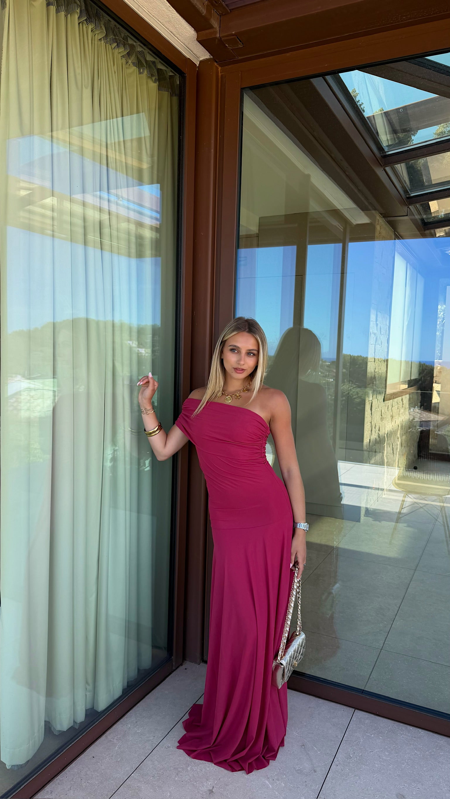 IRIS DRESS - BORDEAUX