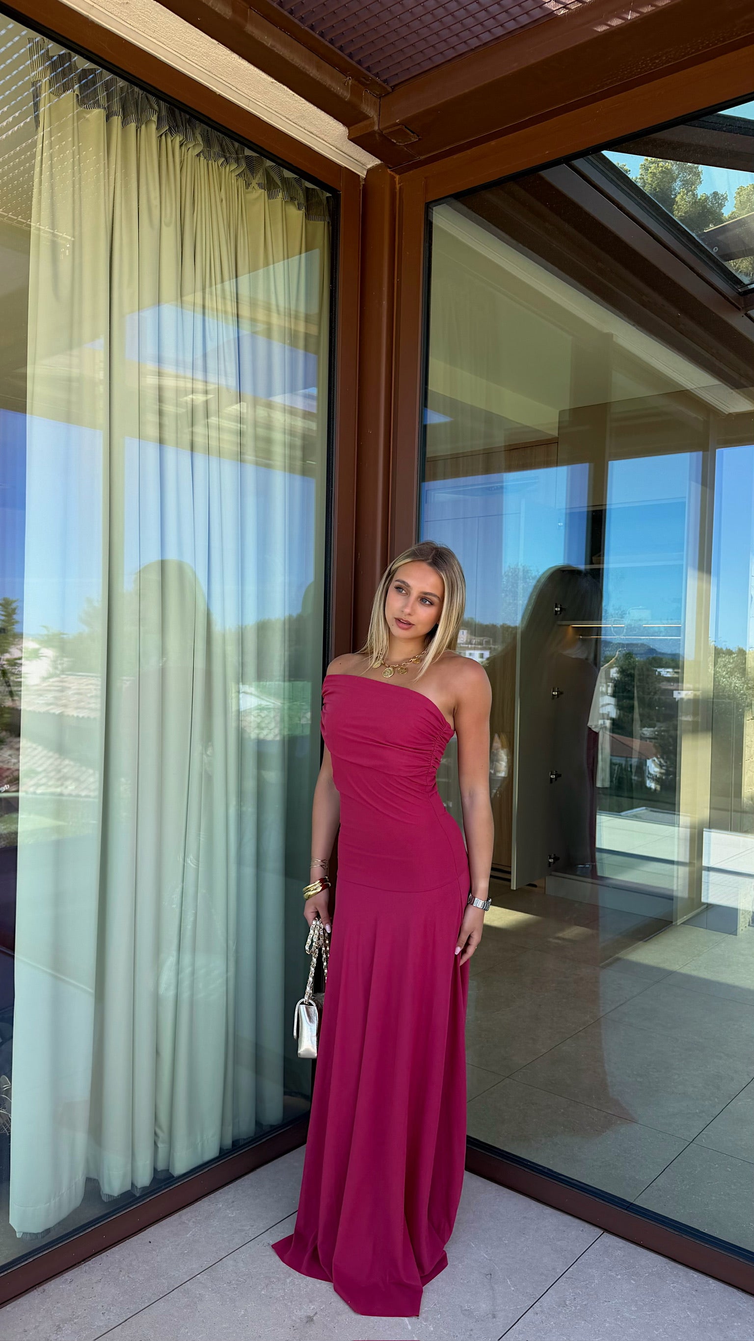 ROBE IRIS - BORDEAUX