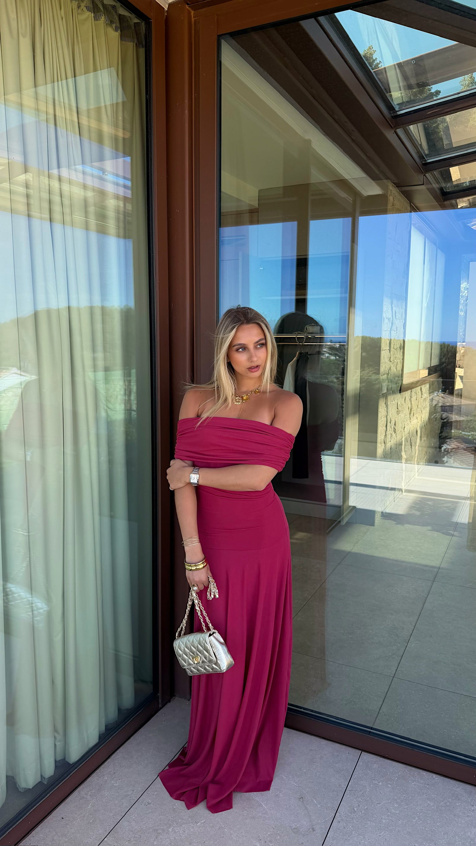 IRIS DRESS - BORDEAUX