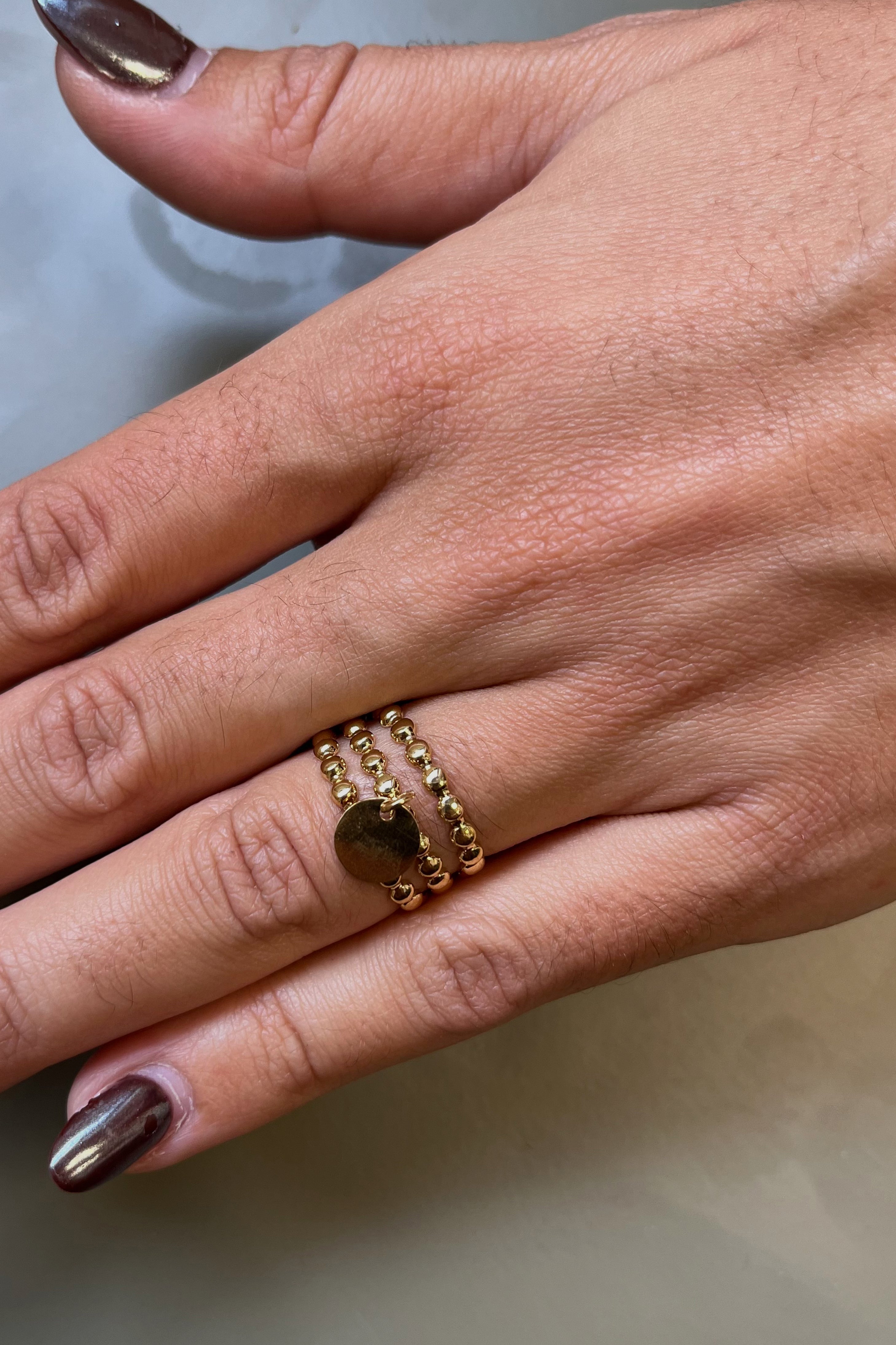 GOLD MEDALLION RING