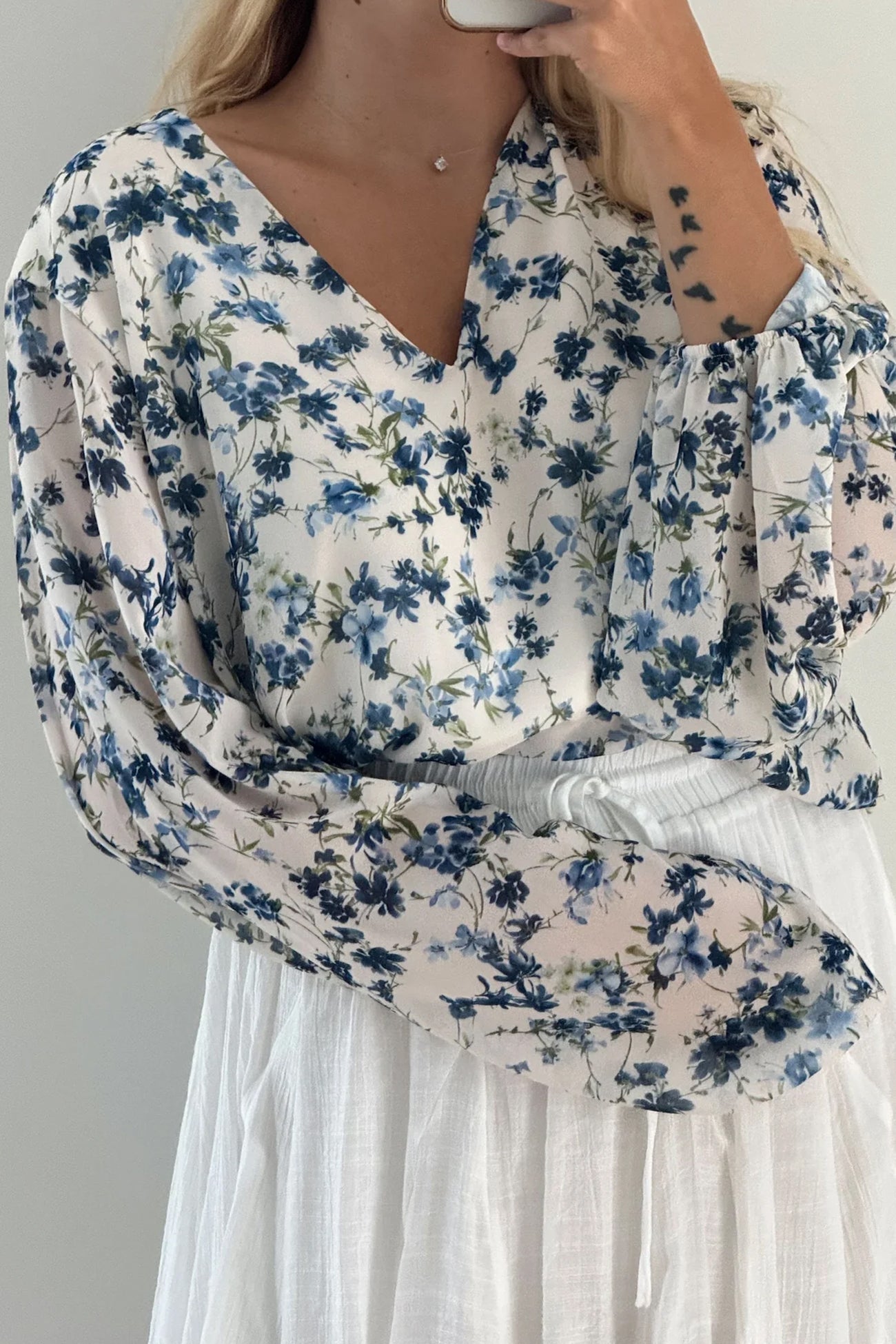 BLOUSE LUDIVINE - BLEU